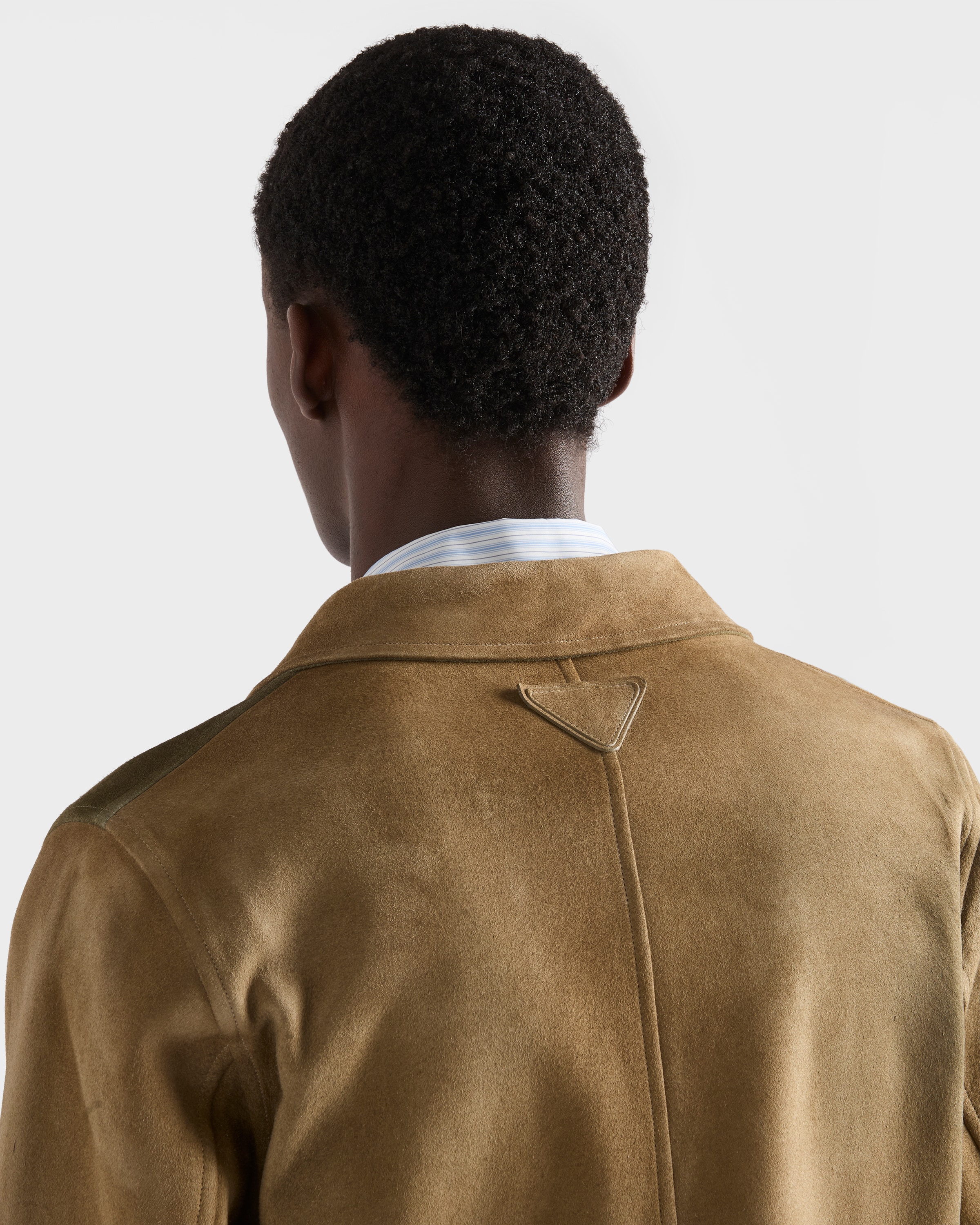 Sage Green Suede blouson jacket | PRADA - United States