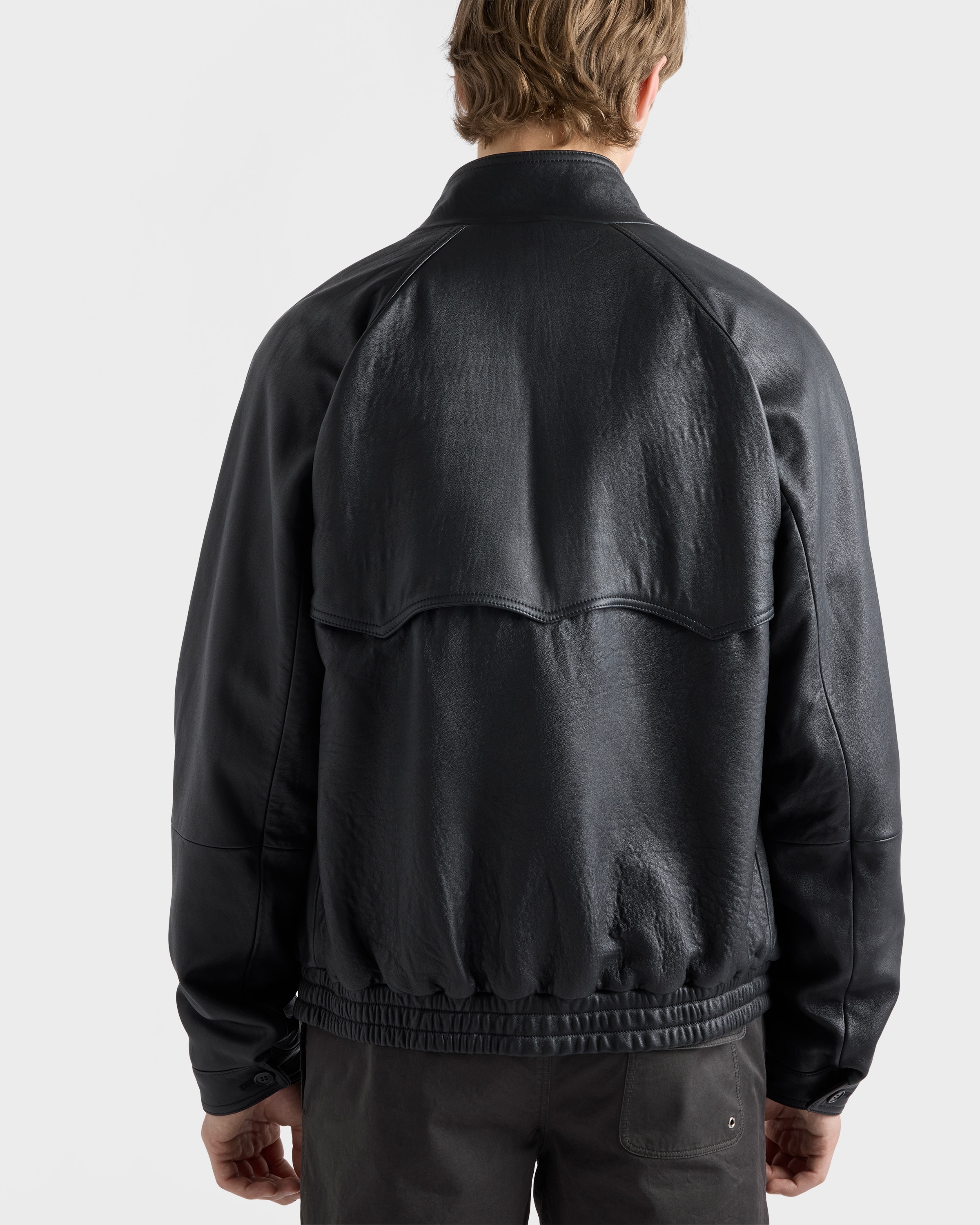 Black Nappa leather jacket | PRADA - United States