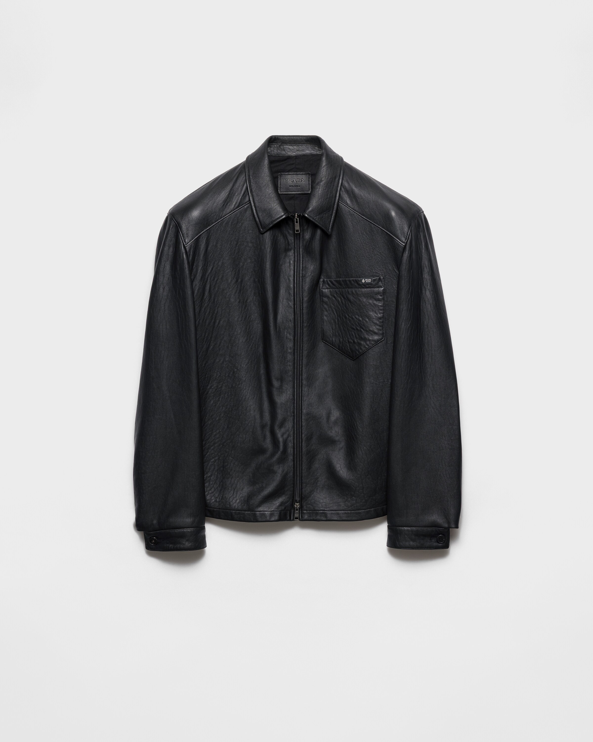 Prada Nappa Leather Jacket, Man, Black, Size 52