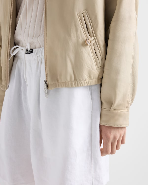 Nappa leather jacket - Ivory Nappa leather jacket - Ivory