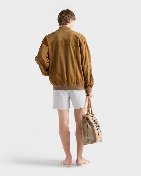 Suede blouson jacket - Malt Beige Suede blouson jacket - Malt Beige