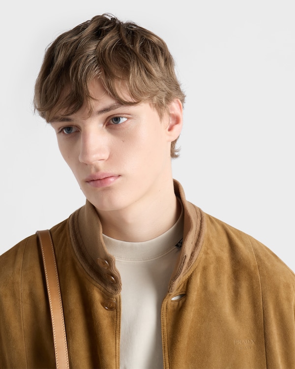 Suede blouson jacket - Malt Beige Suede blouson jacket - Malt Beige