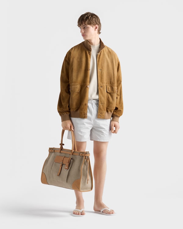 Suede blouson jacket - Malt Beige Suede blouson jacket - Malt Beige