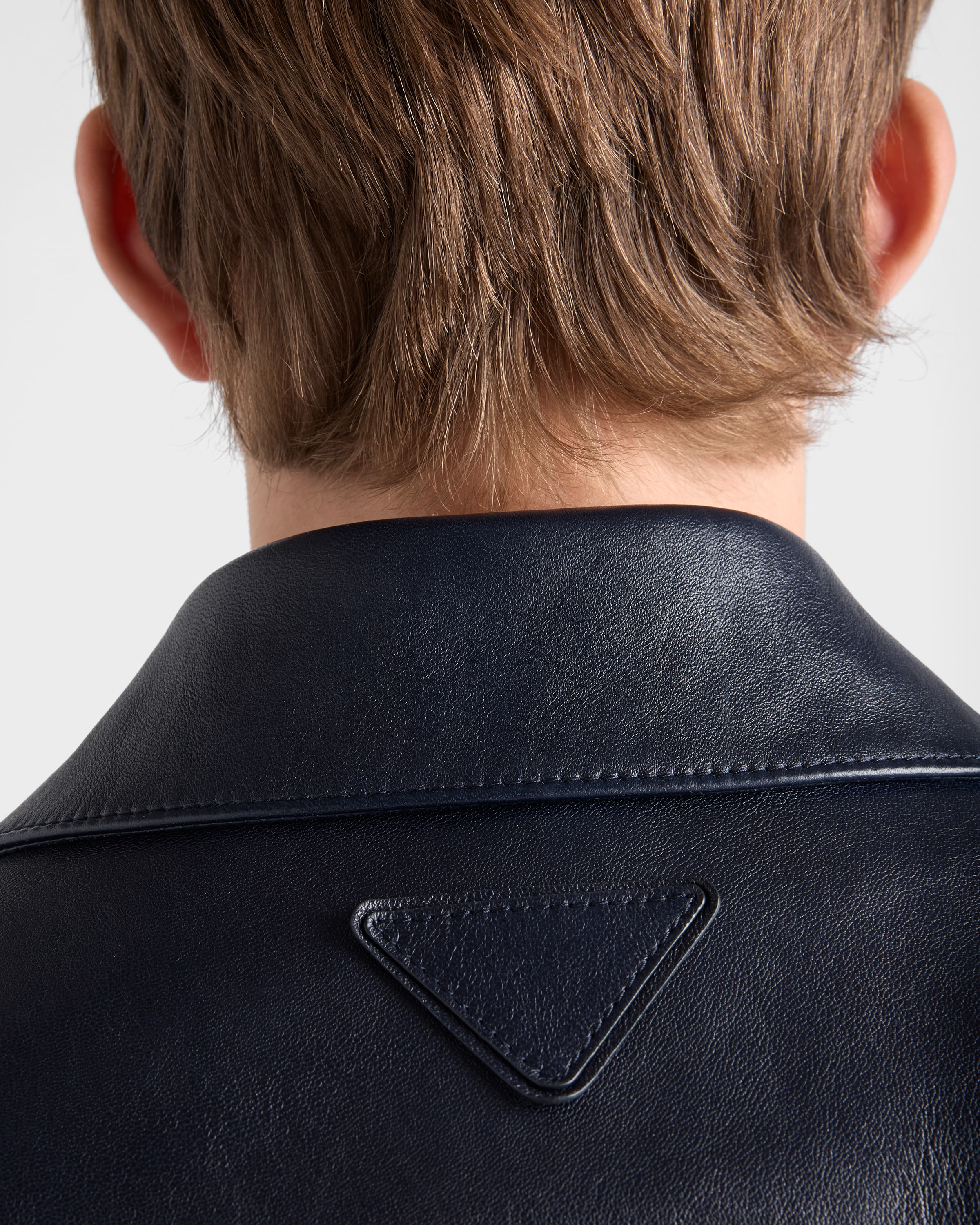 Navy Nappa Leather Jacket | PRADA
