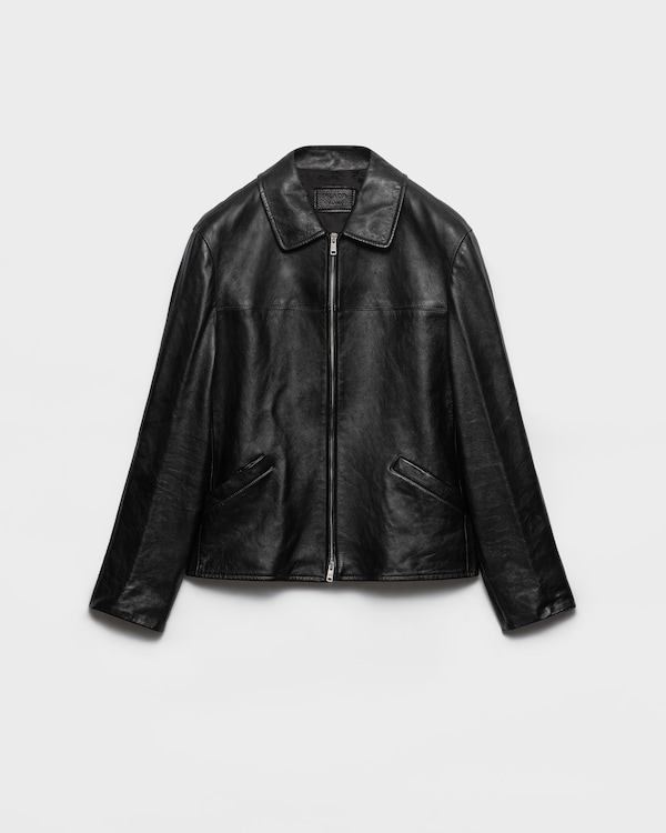 Nappa leather blouson jacket - Black Nappa leather blouson jacket - Black