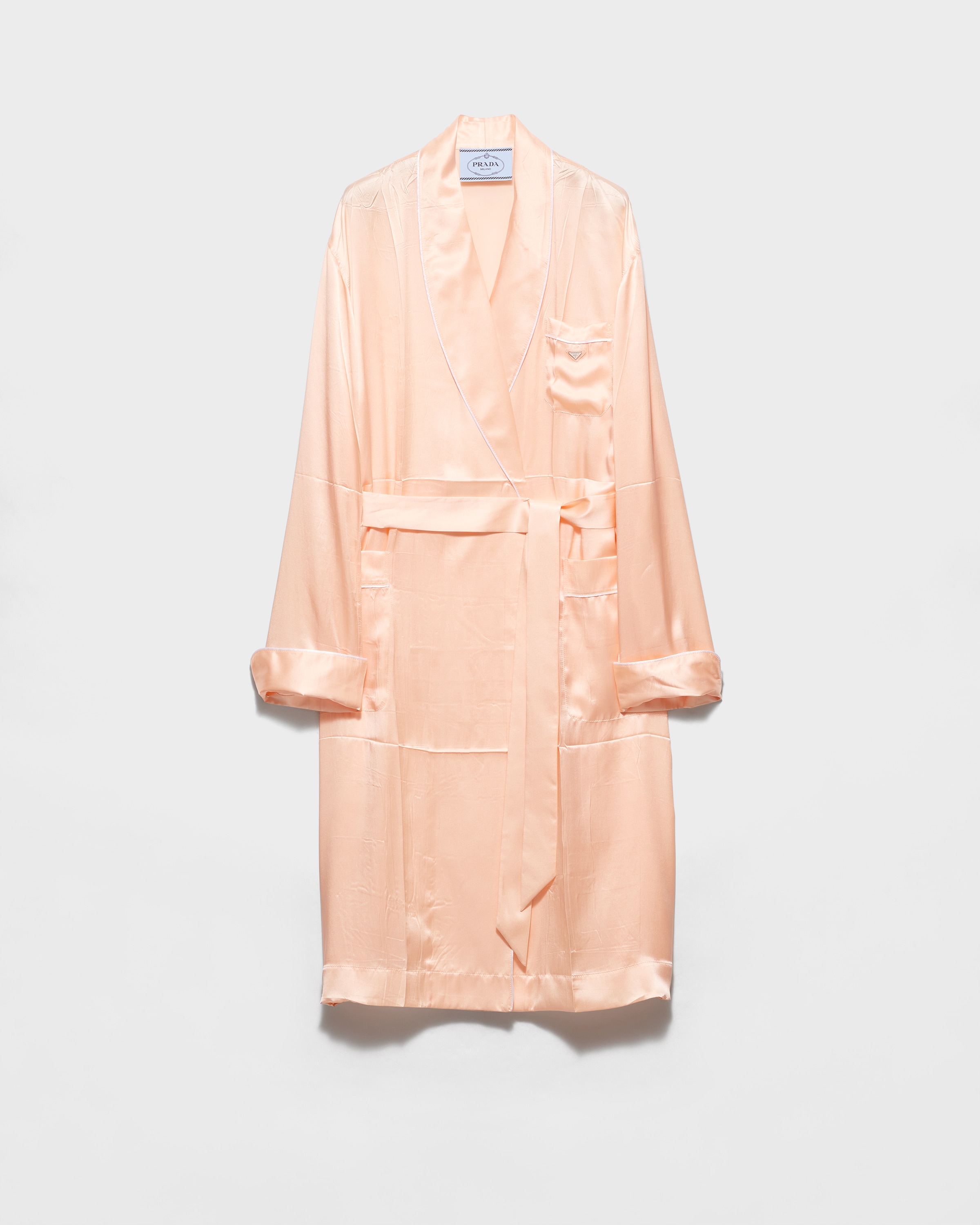 Peach Silk Robe | PRADA