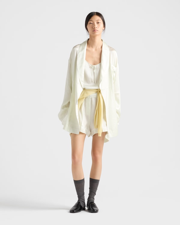 Silk robe - Aqua Silk robe - Aqua