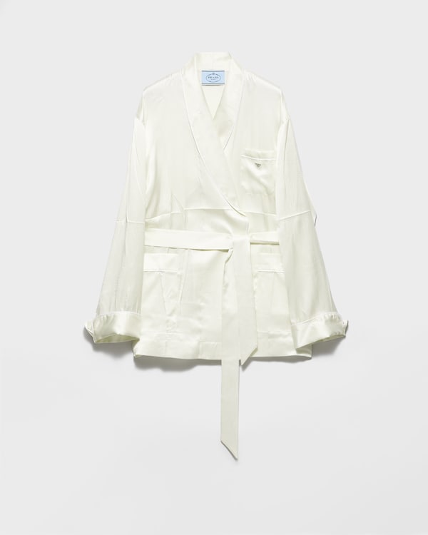 Silk robe - Aqua Silk robe - Aqua