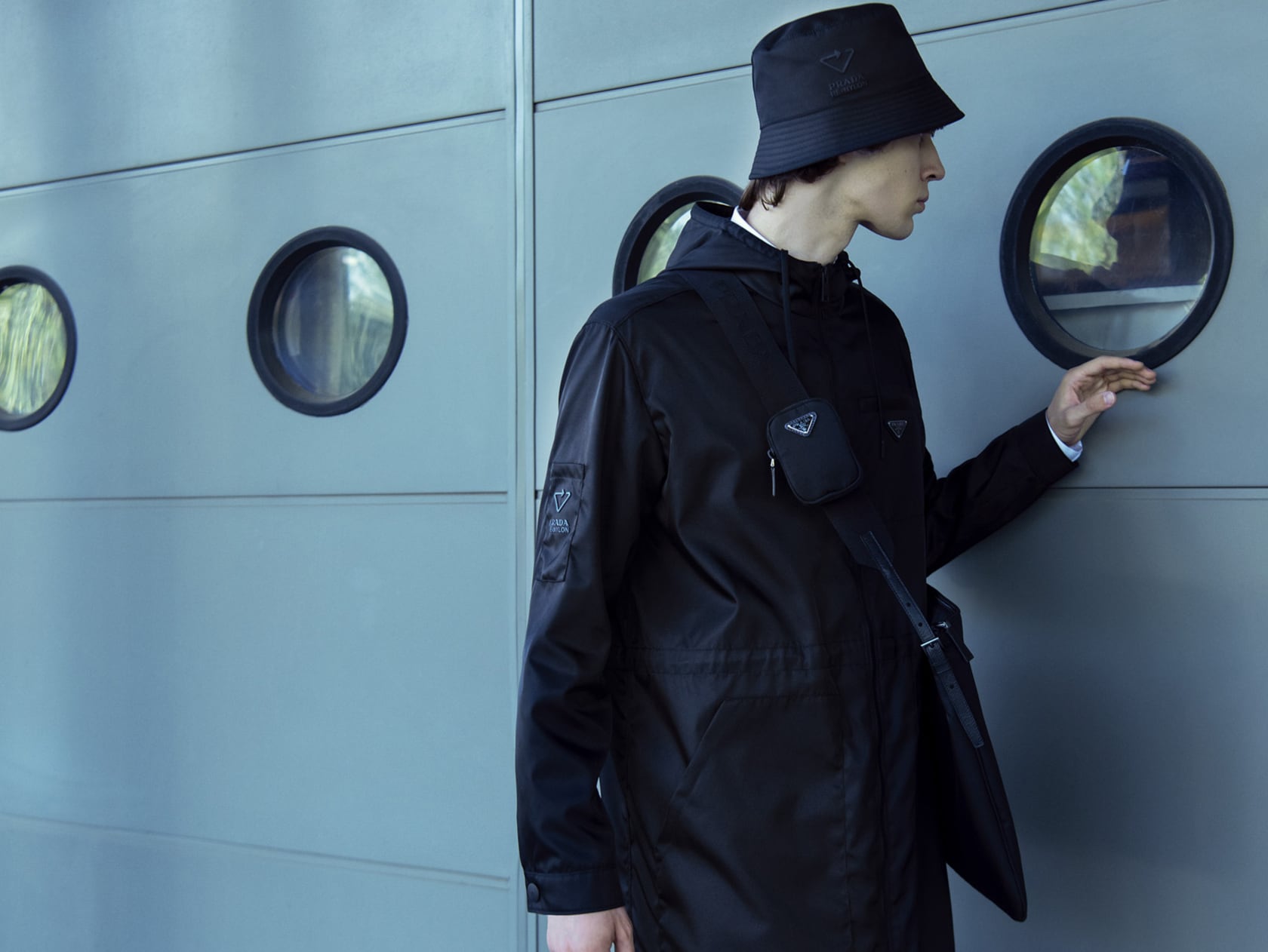 prada nylon shoulder bag men