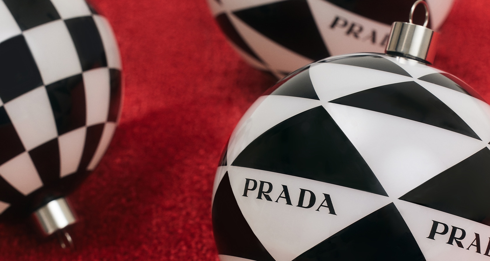PRADA キャンドルホルダー 赤と白 PRADA キャンドルホルダー 赤と白