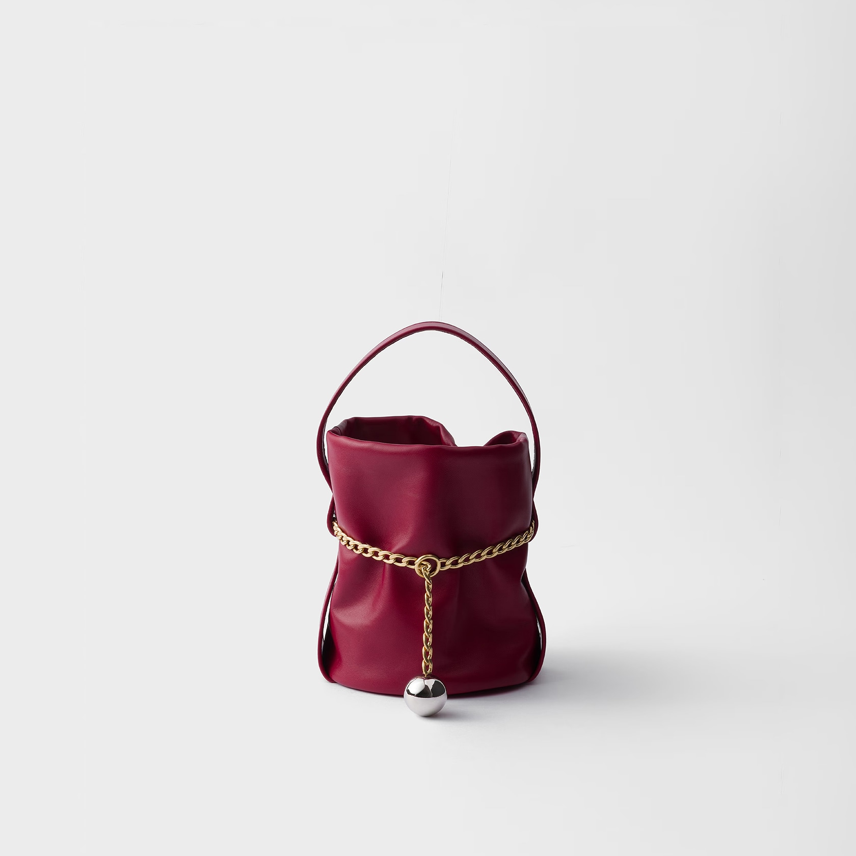 Peony Pink Prada Petit Sac Noir Mini Re-nylon And Nappa Leather