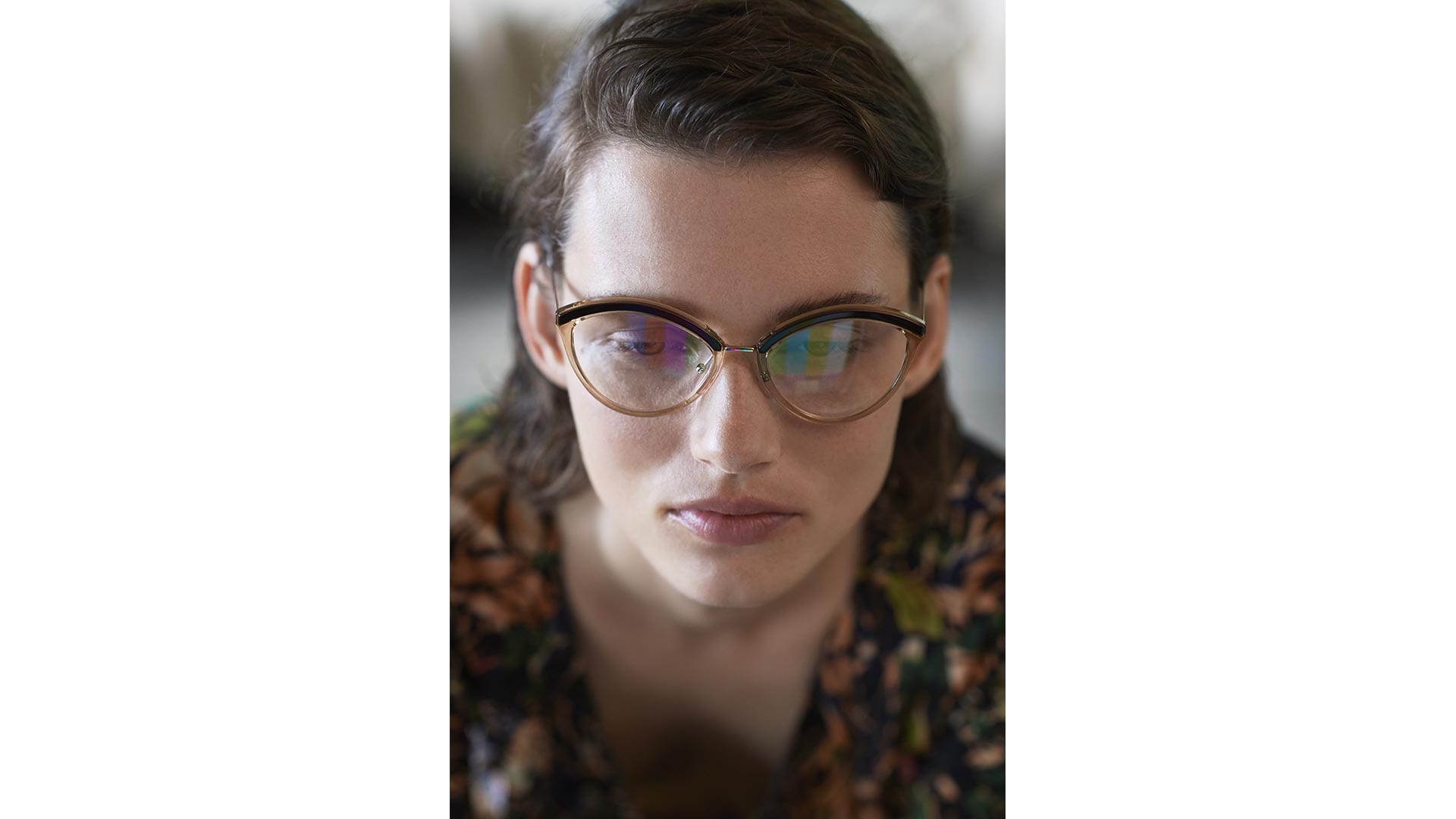 Model wearing Prada sunglasses
