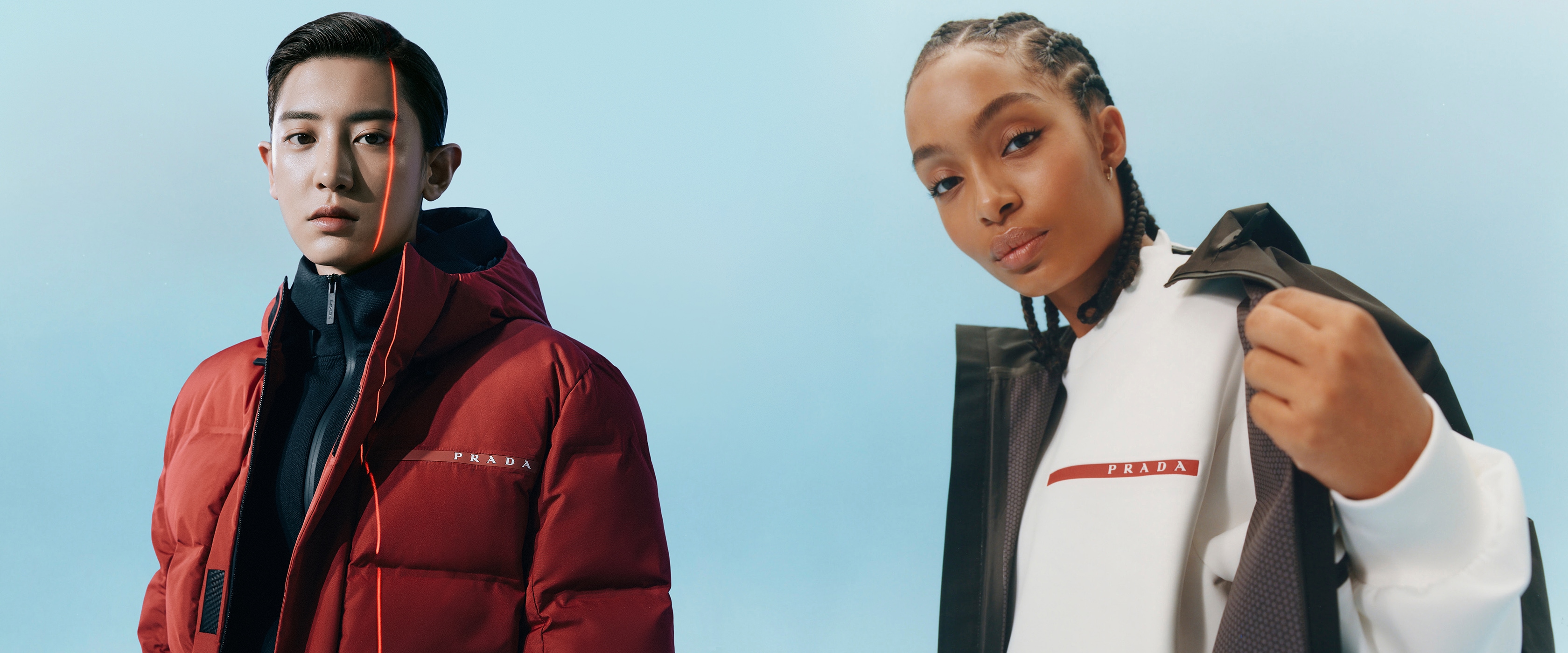 Prada linea rossa down jacket sale