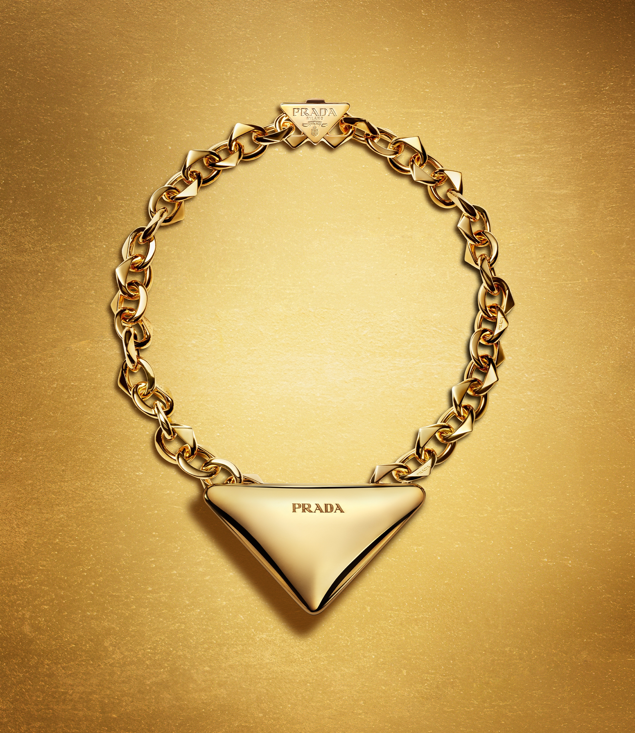 Prada Eternal Gold Choker With Large Pendant In Yellow Gold | ModeSens