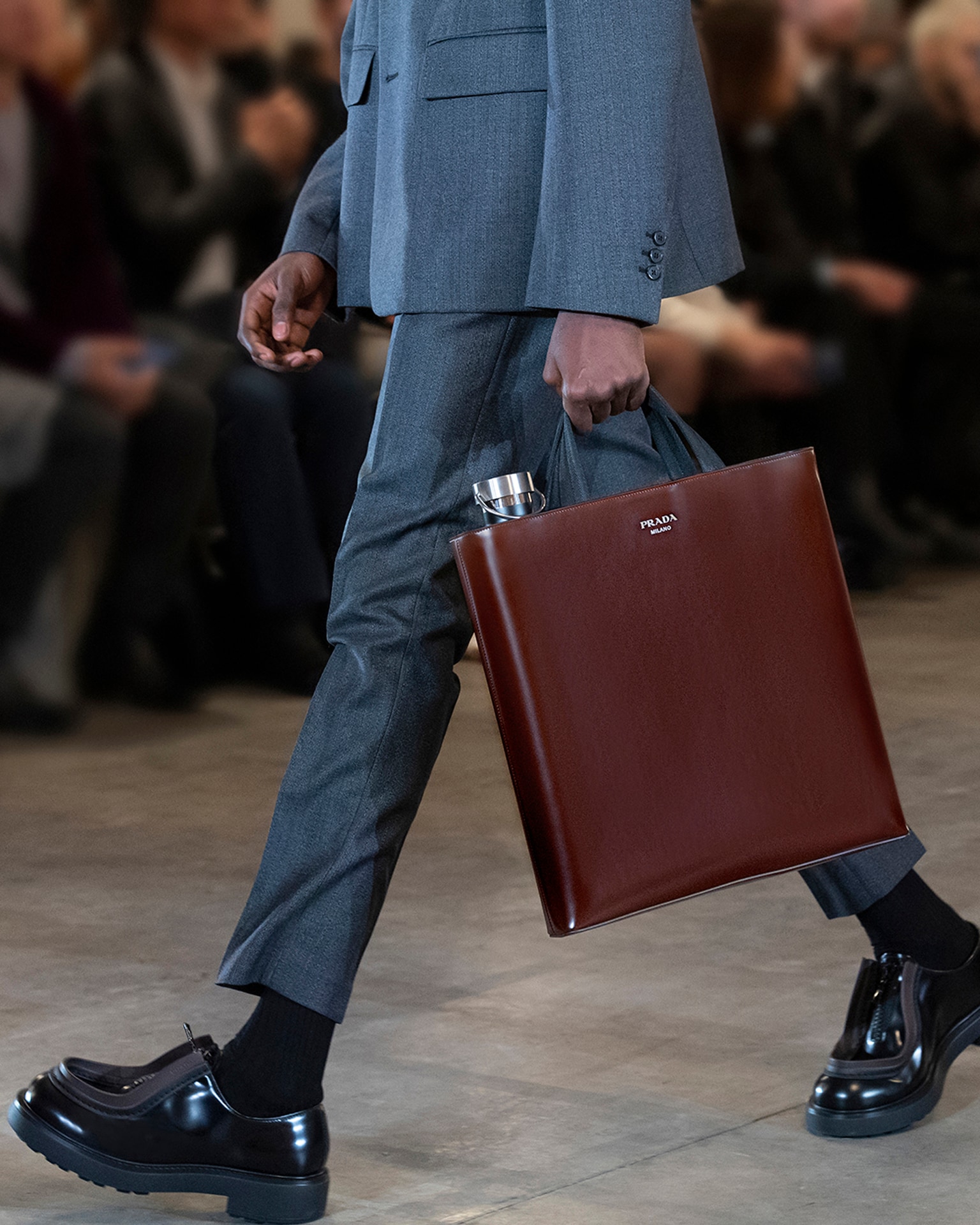 Prada Bags: The Unexpected Star of Men's Fashion Week AW23 - GUAP