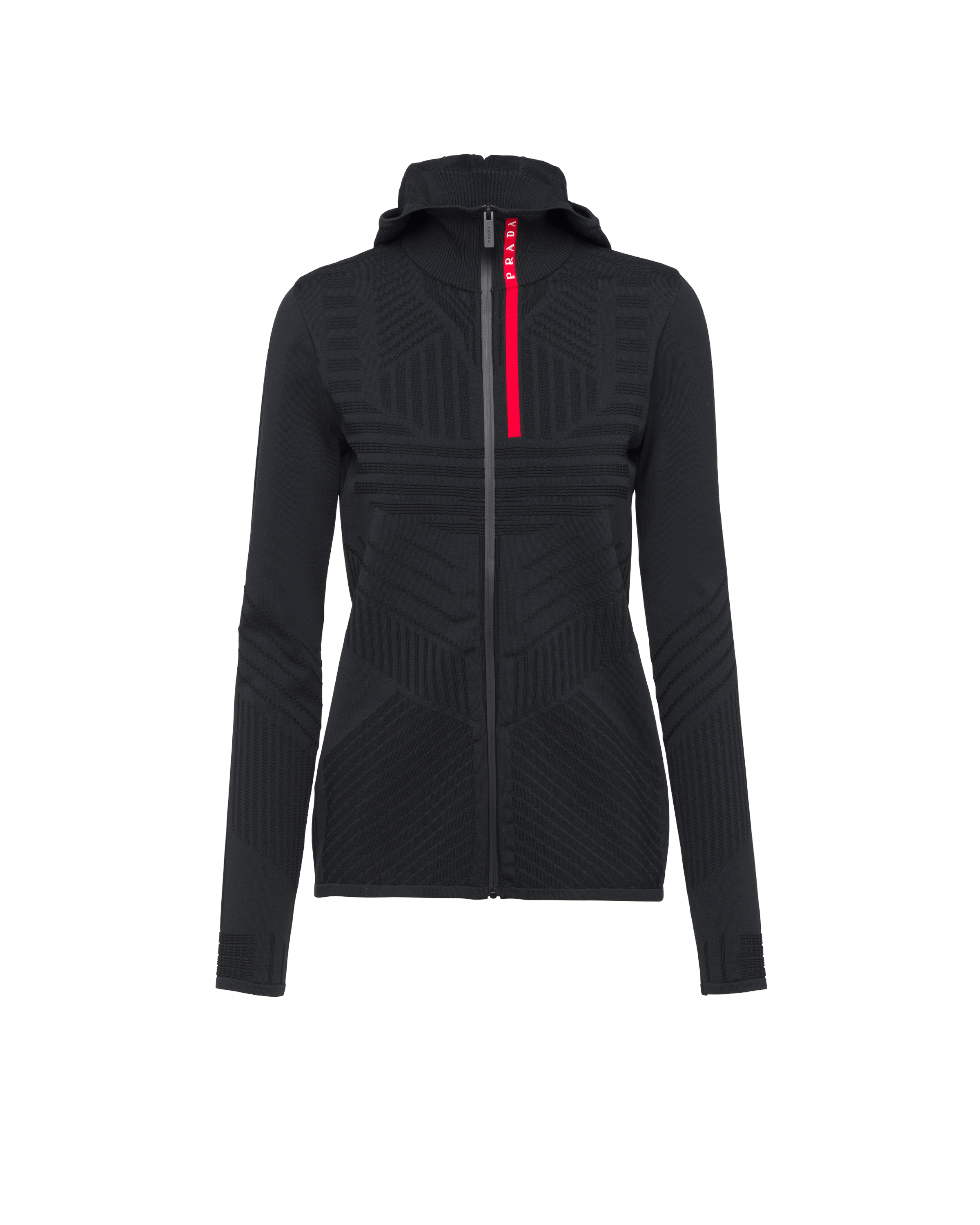 Prada Tech Rec Nylon Piqué Sports Jacket In Black | ModeSens