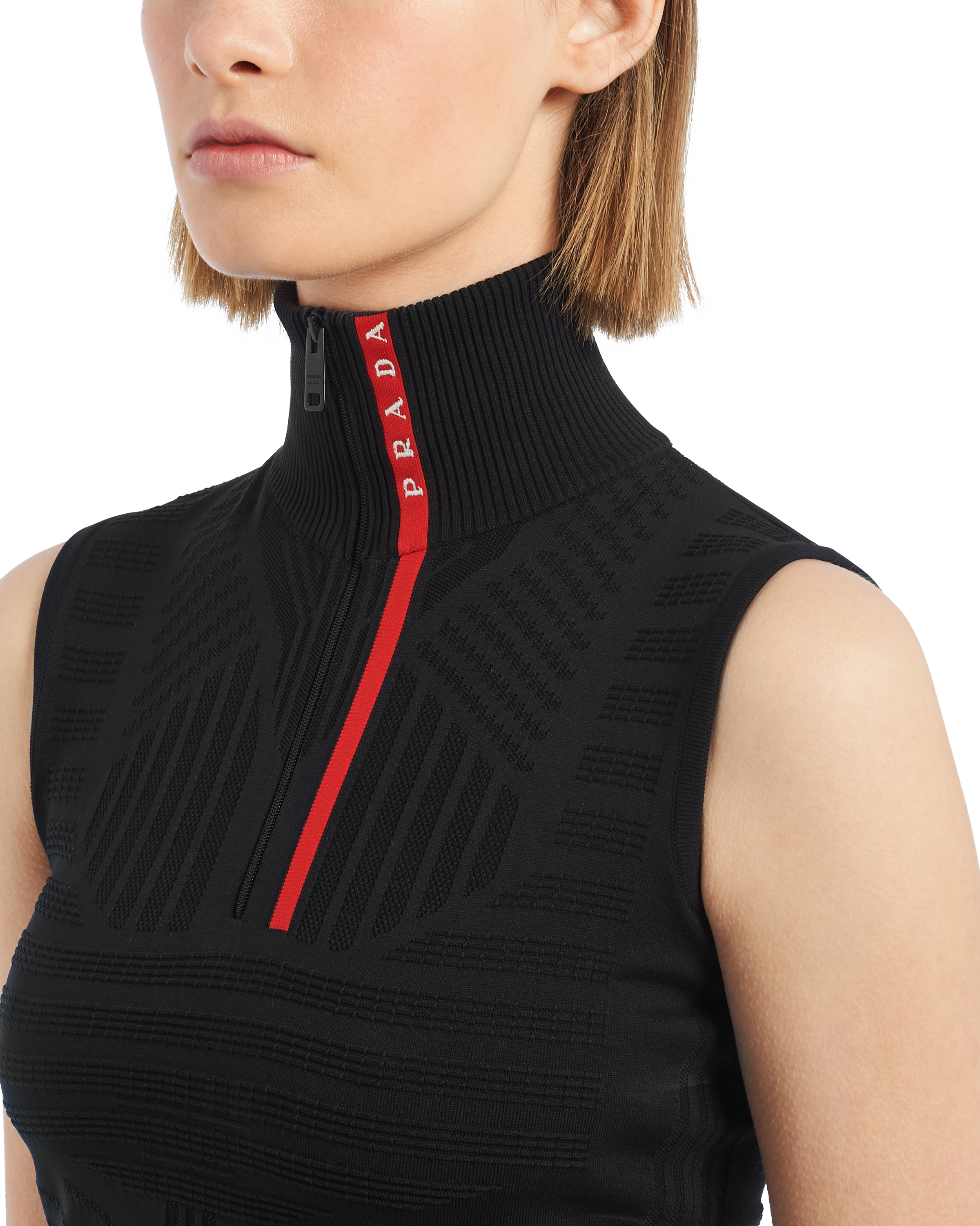 Prada zip hotsell top