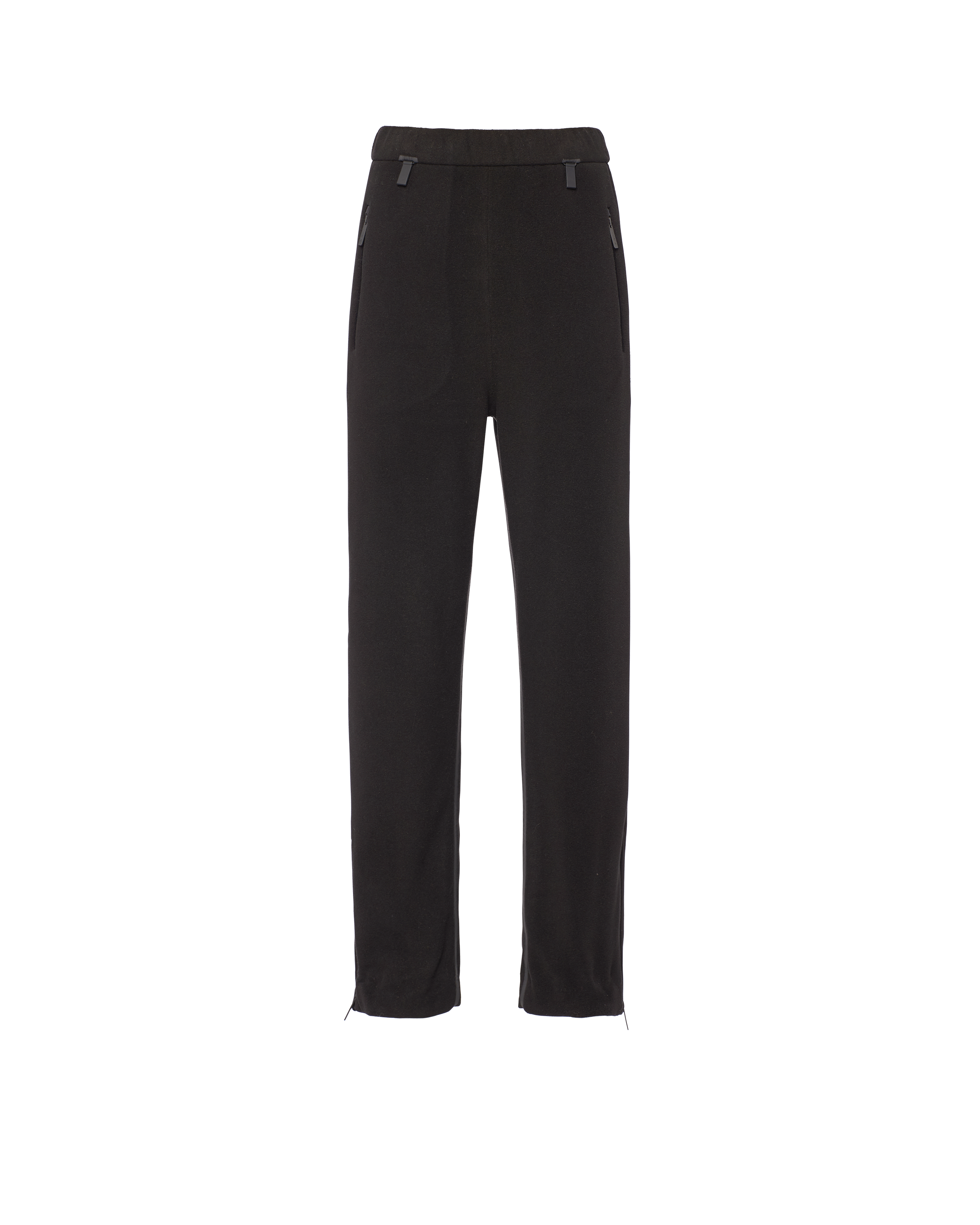 Prada Recycled Technical Fleece Joggers In Black