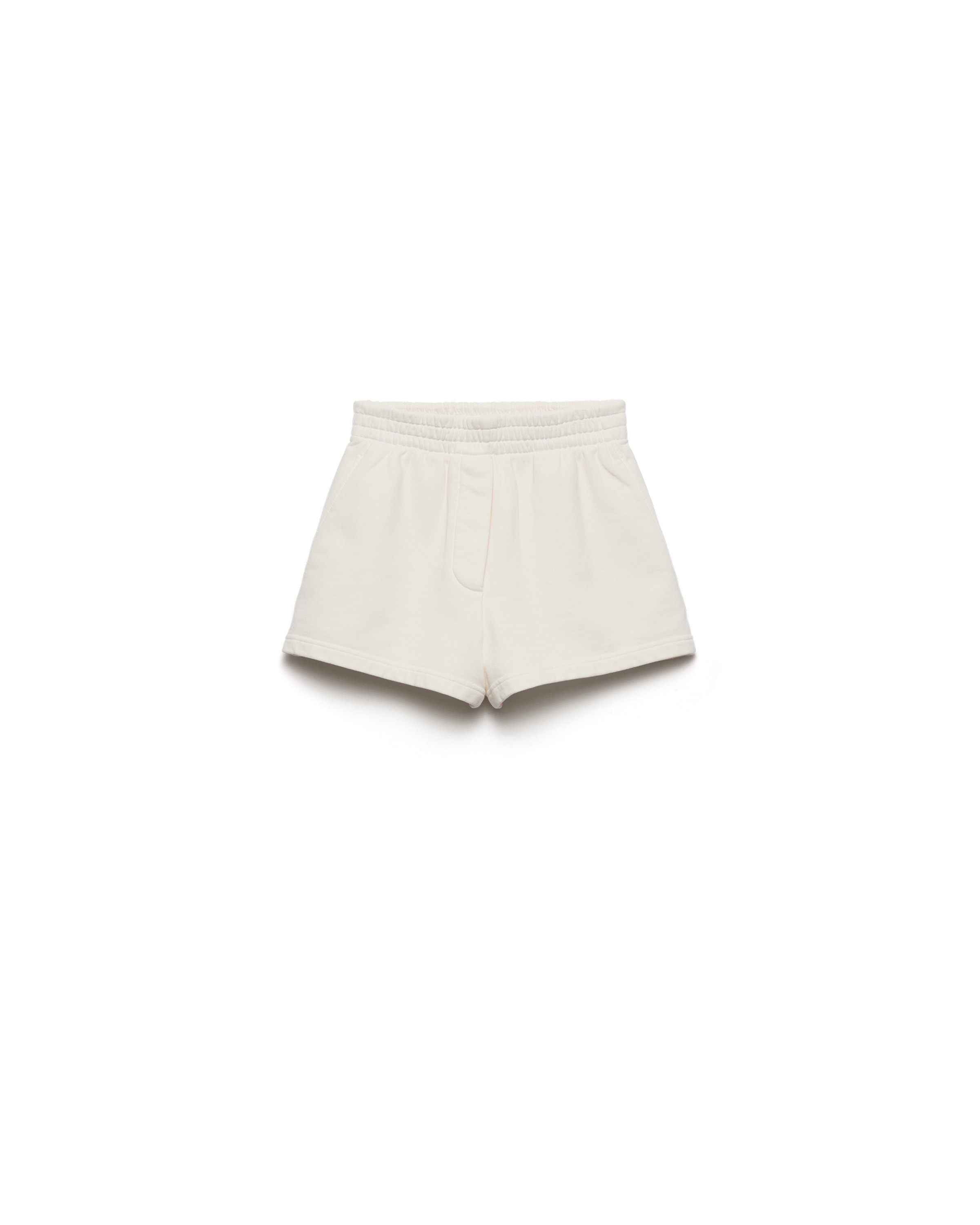 Prada Short En Molleton, Femme, Naturel, Taille L