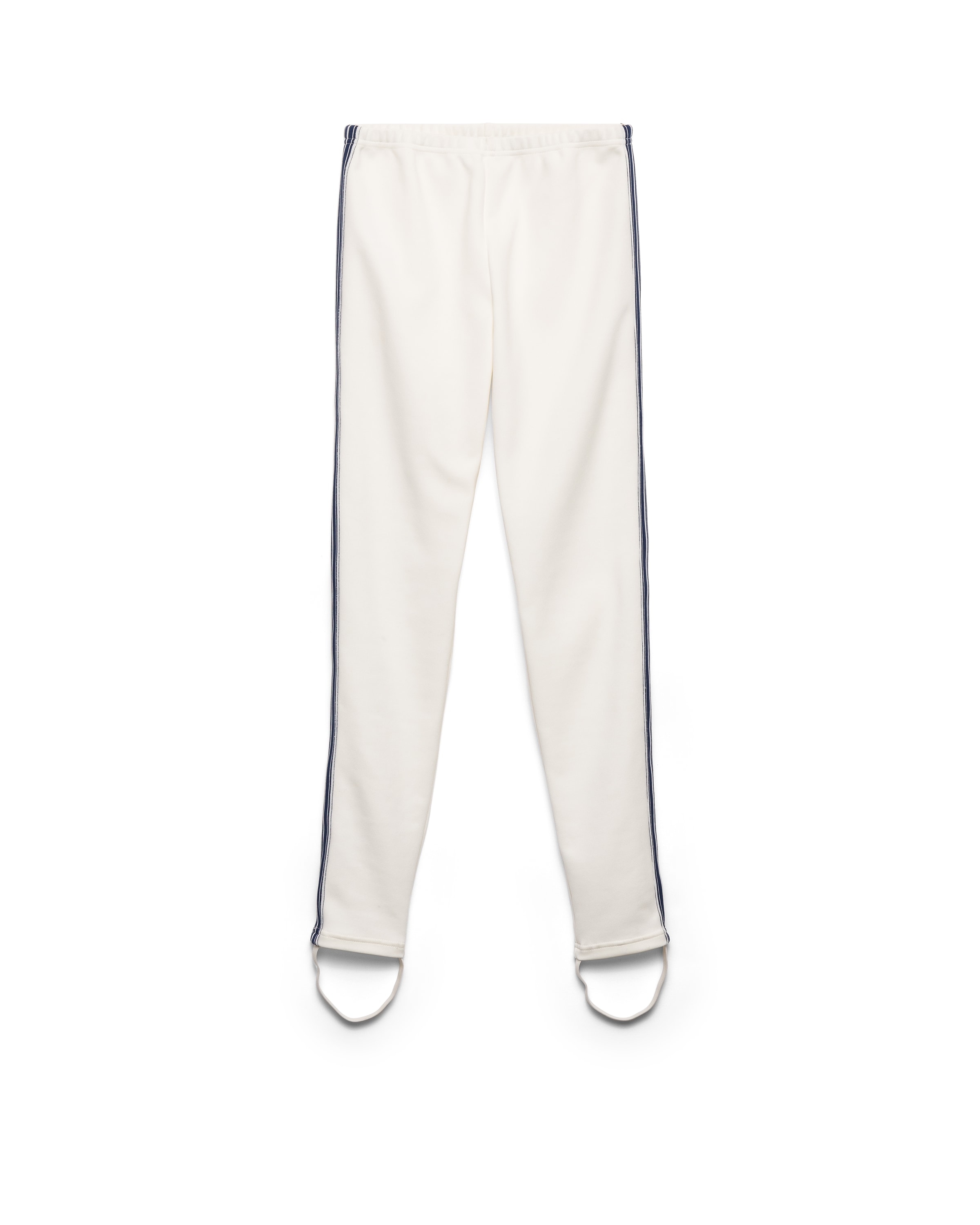 Prada Ivory Technical Fabric Leggings In Gray