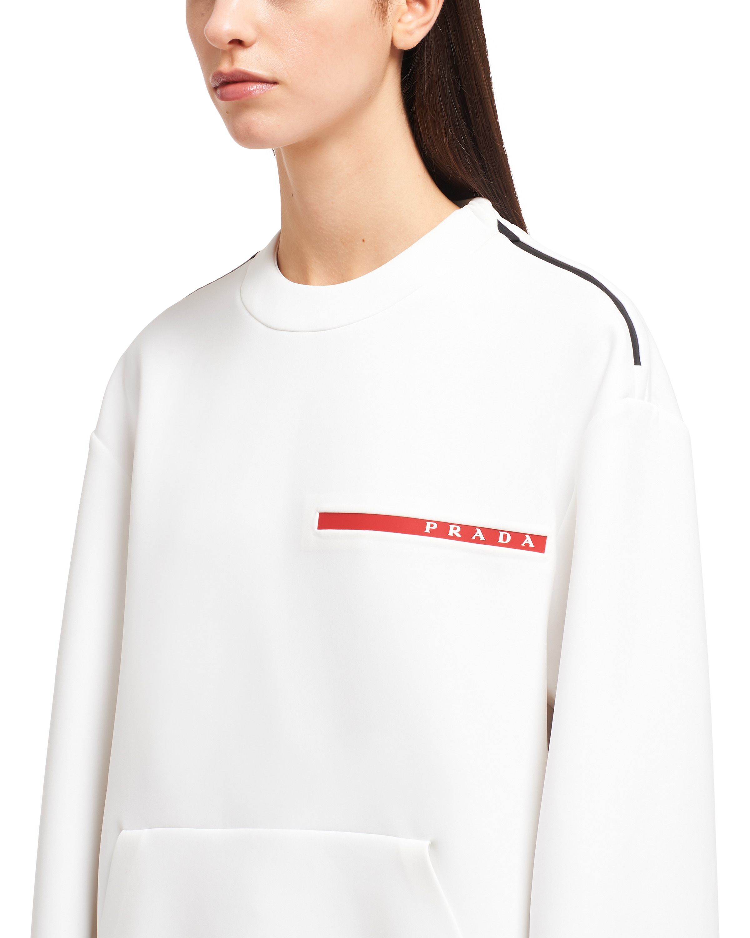 prada double technical jersey sweatshirt