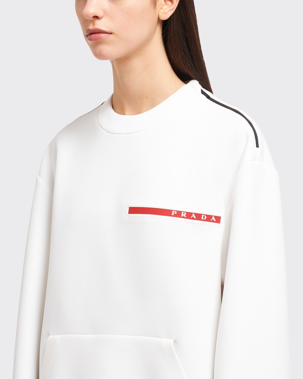 prada double technical jersey sweatshirt