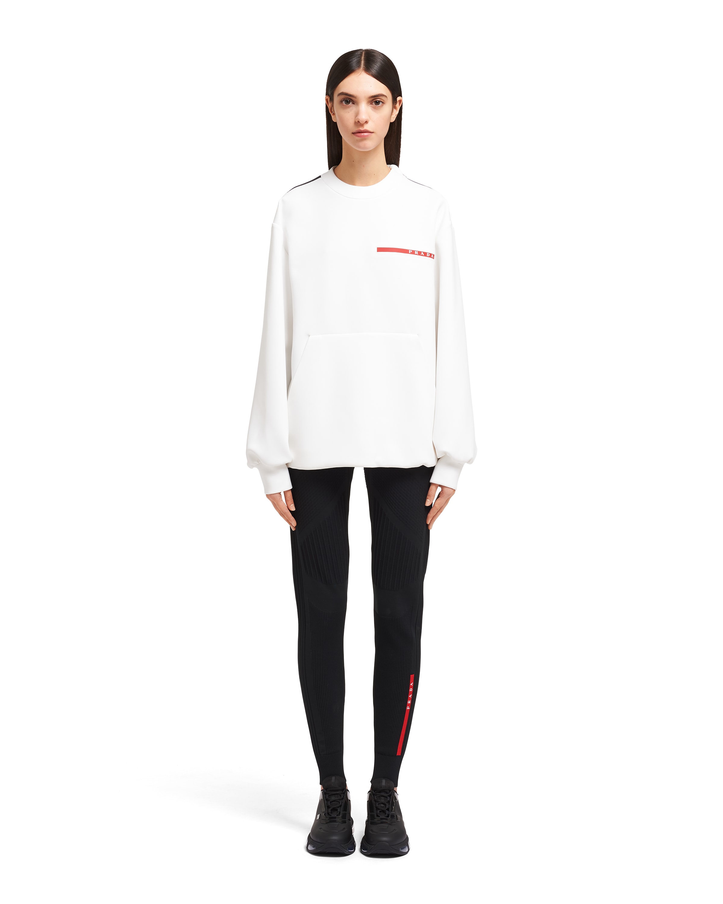 double technical jersey sweatshirt