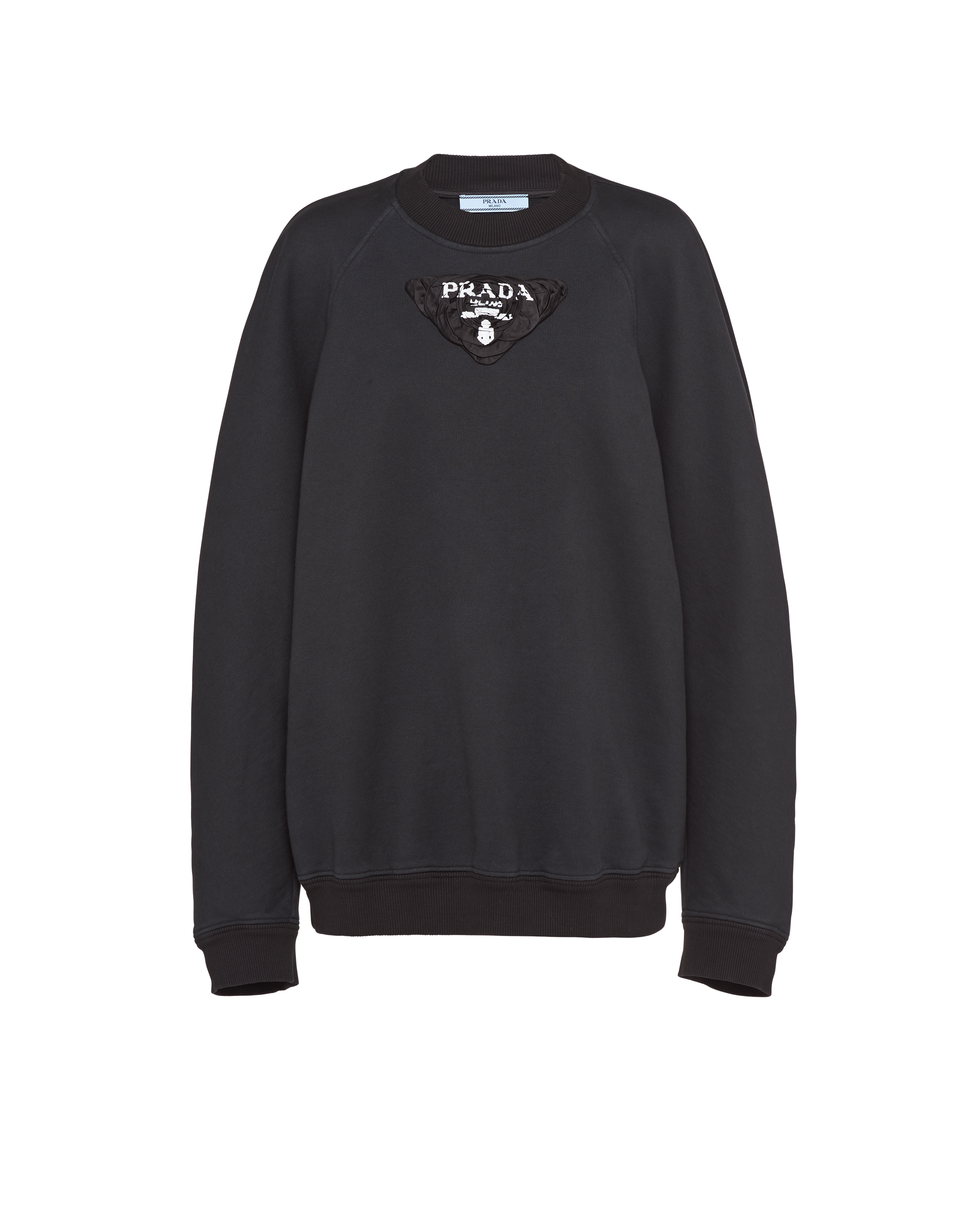 Cotton fleece crew-neck sweatshirt | Prada