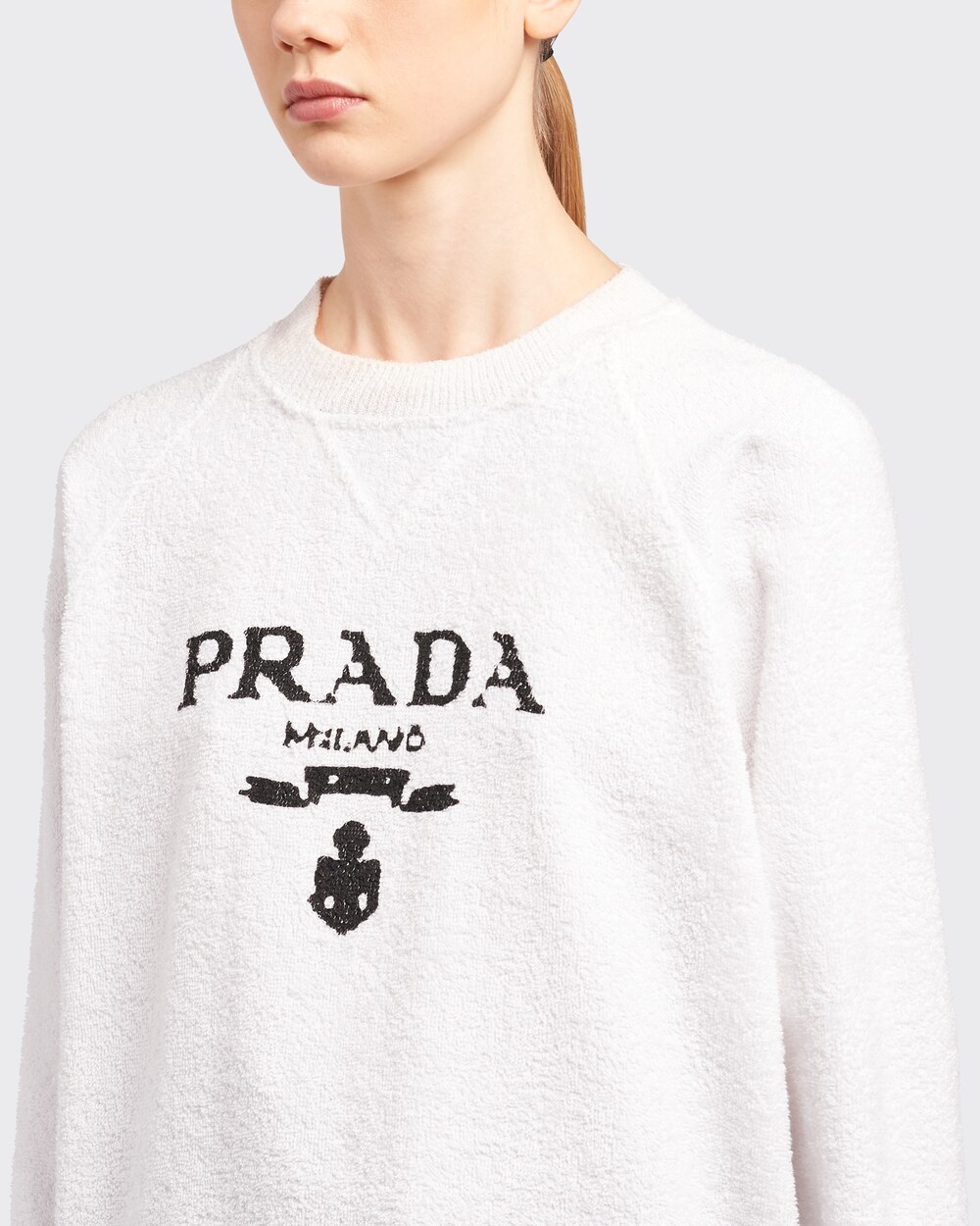 Printed terry cloth sweatshirt | Prada