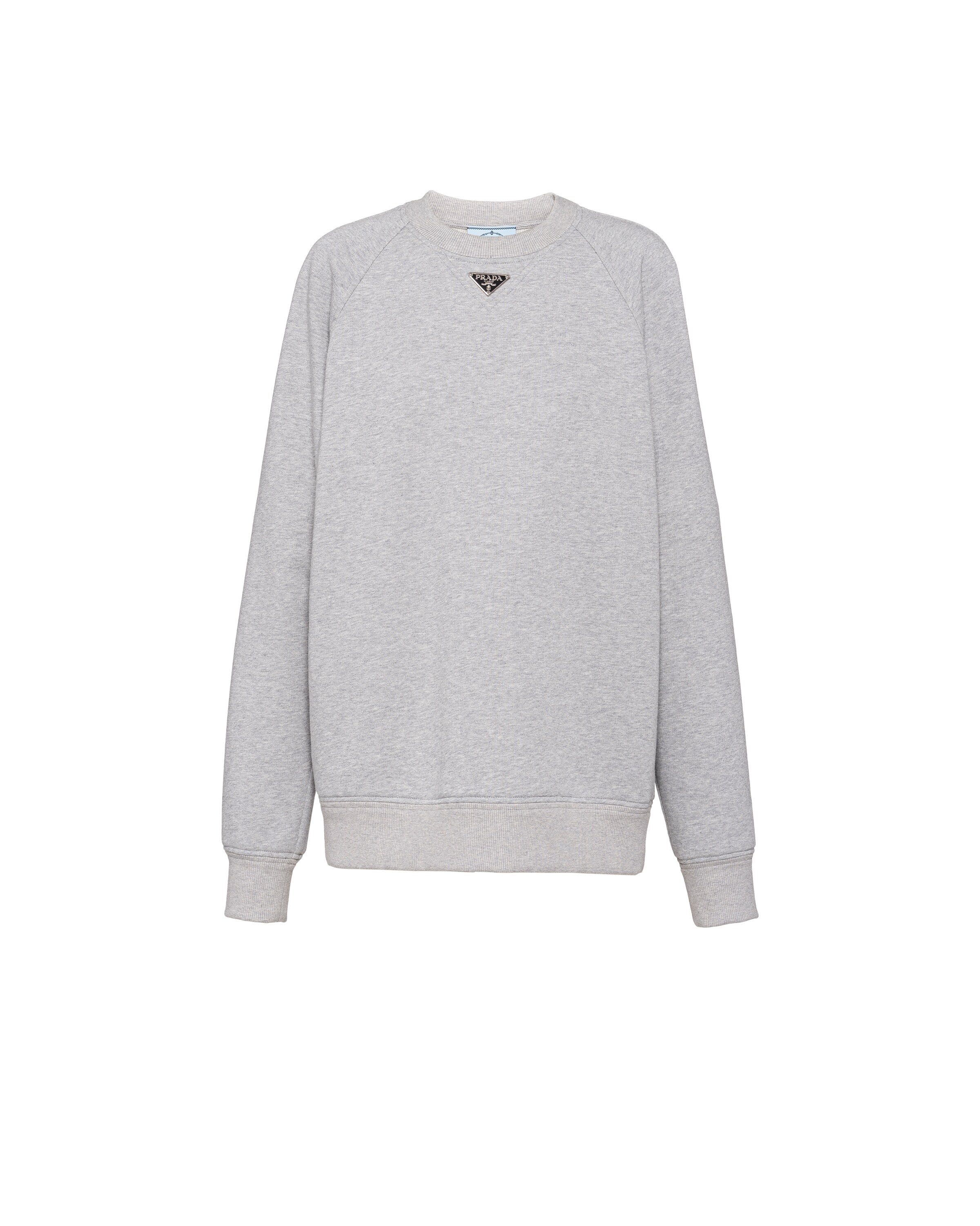 Prada Sweatshirt À Manches Longues, Femme, Gris, Taille XS