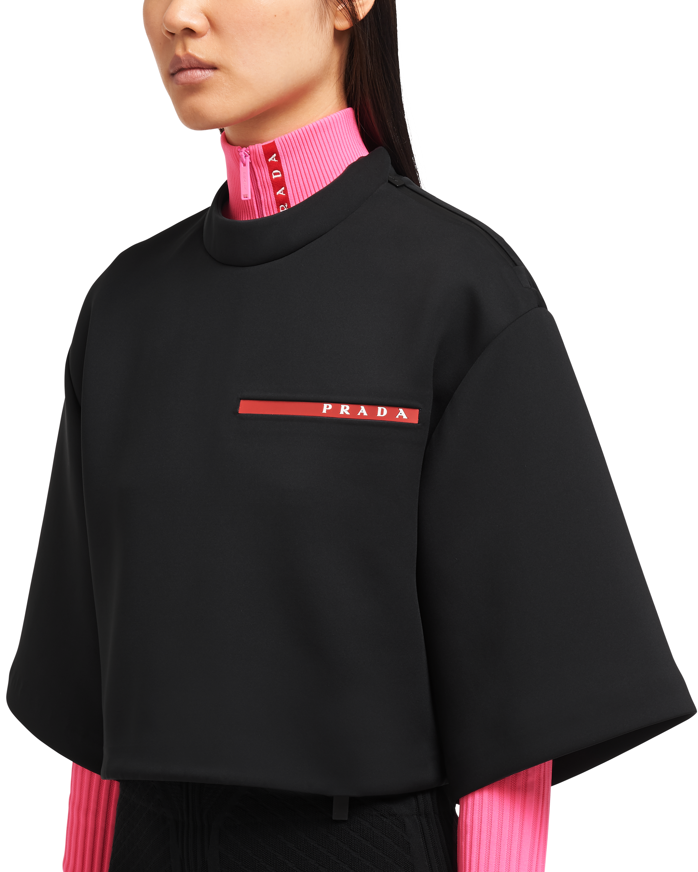 Recycled double technical jersey sweatshirt clearance