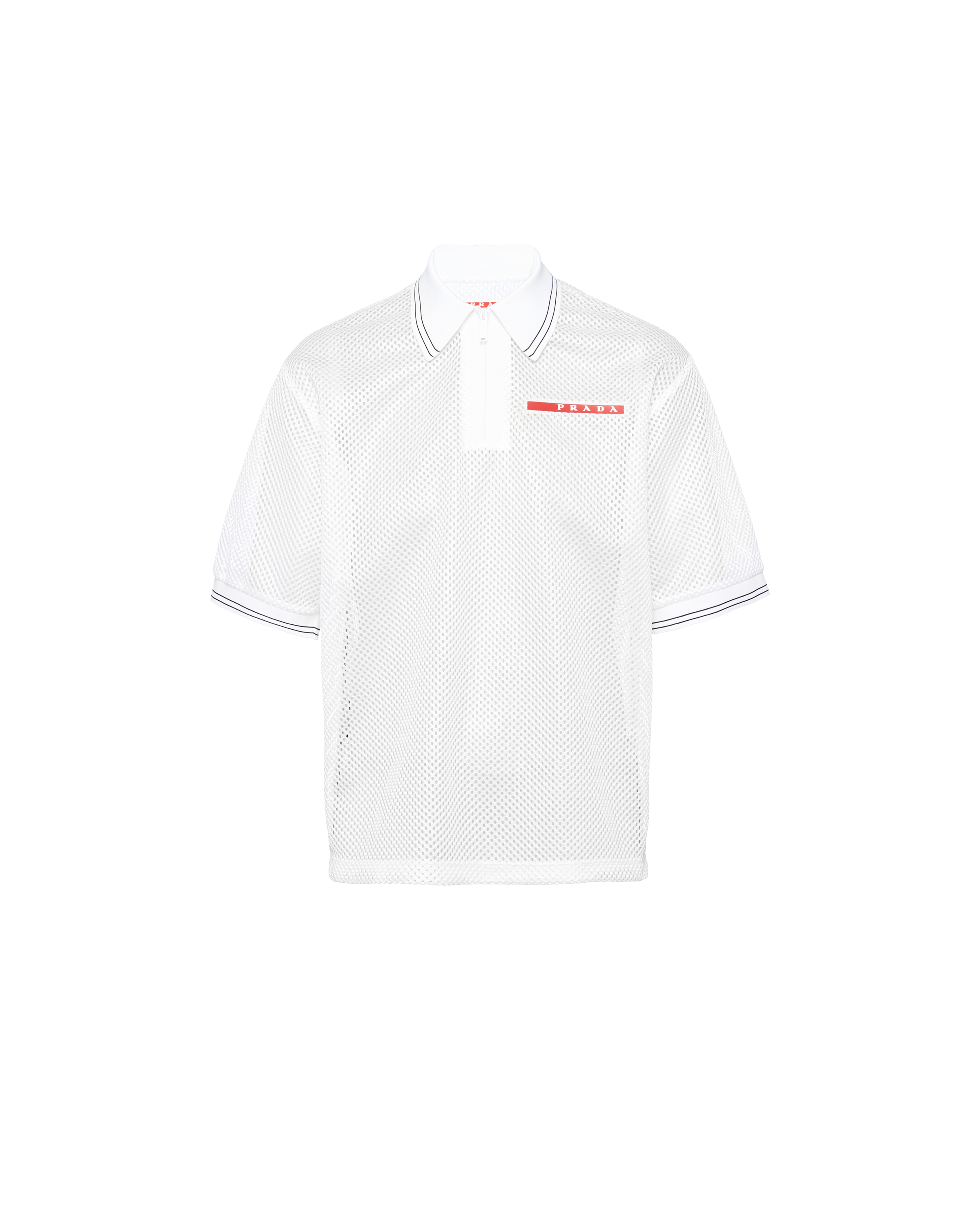 prada white polo