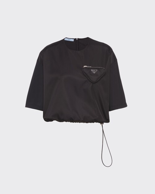 Prada Re-Nylon and jersey T-shirt 1