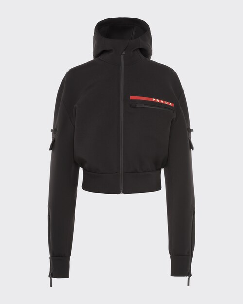 prada double technical jersey sweatshirt