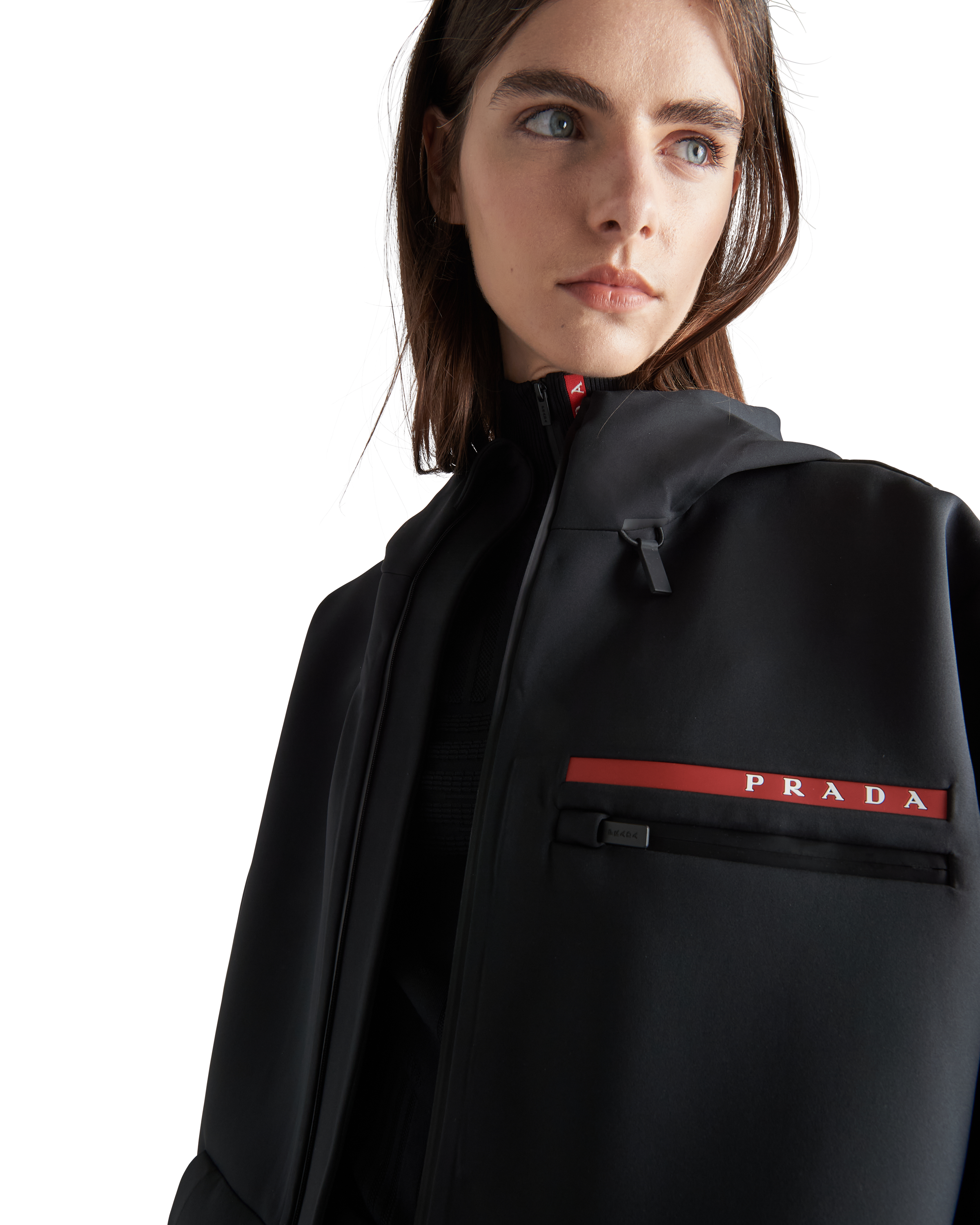 prada double technical jersey sweatshirt