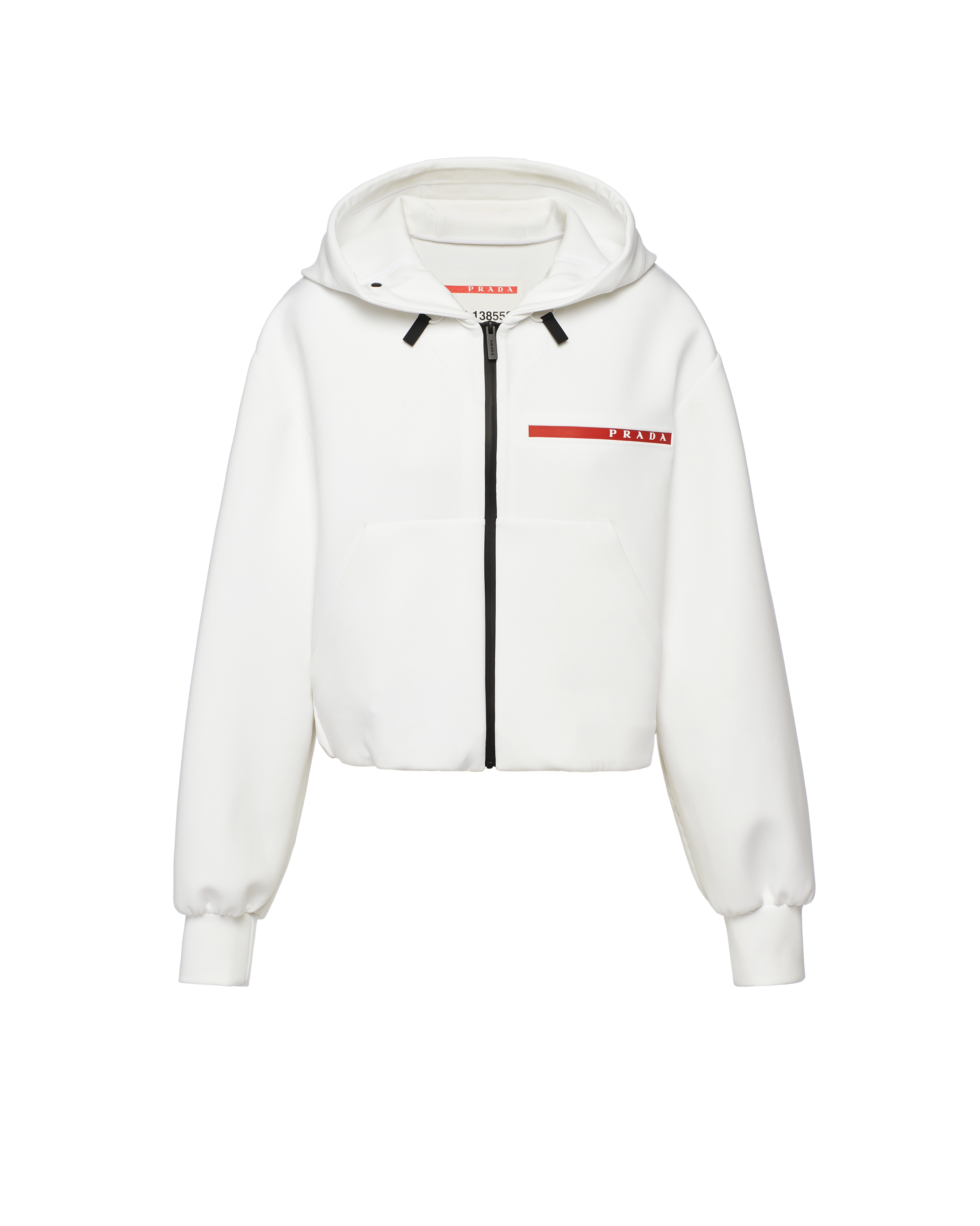 Prada Recycled Double Jersey Sweatshirt In White