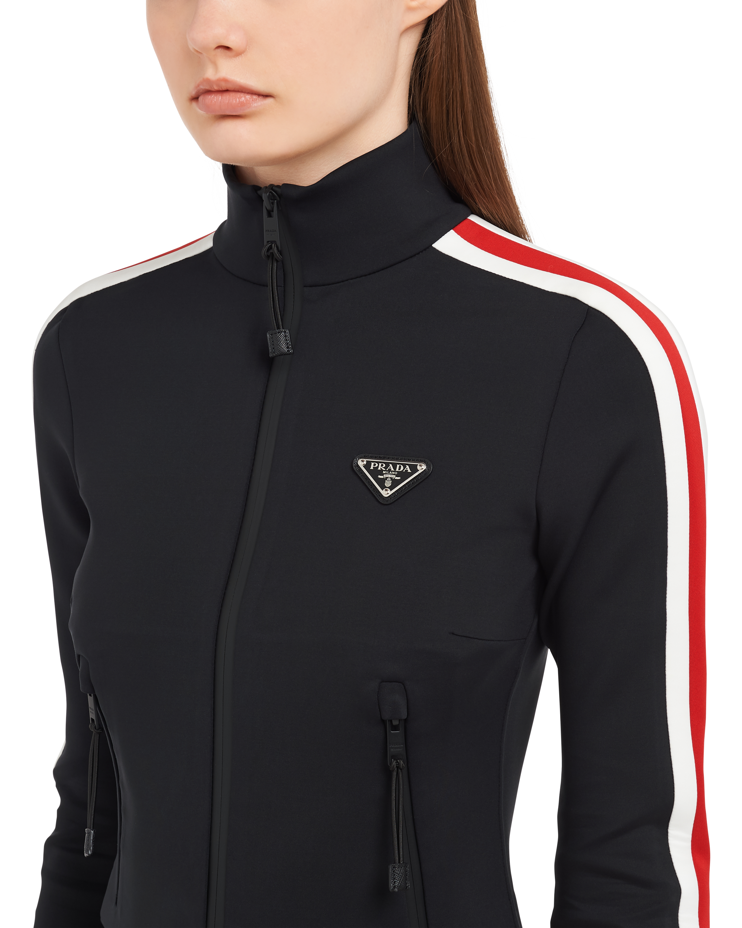 Black Double jersey jacket | Prada