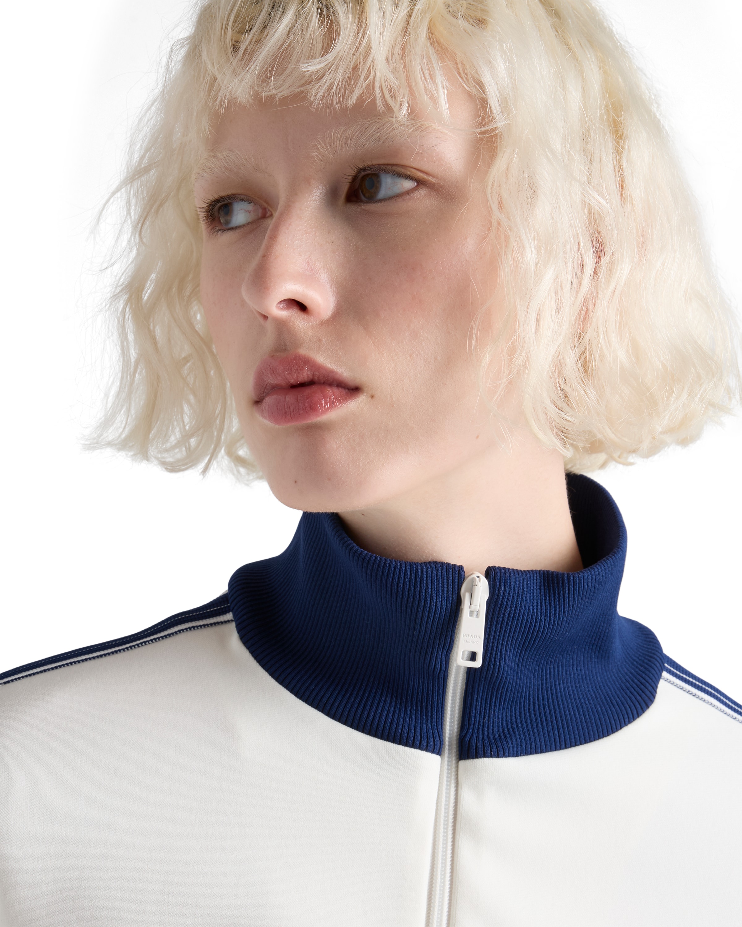 Prada Single-breasted Cotton Blazer In White