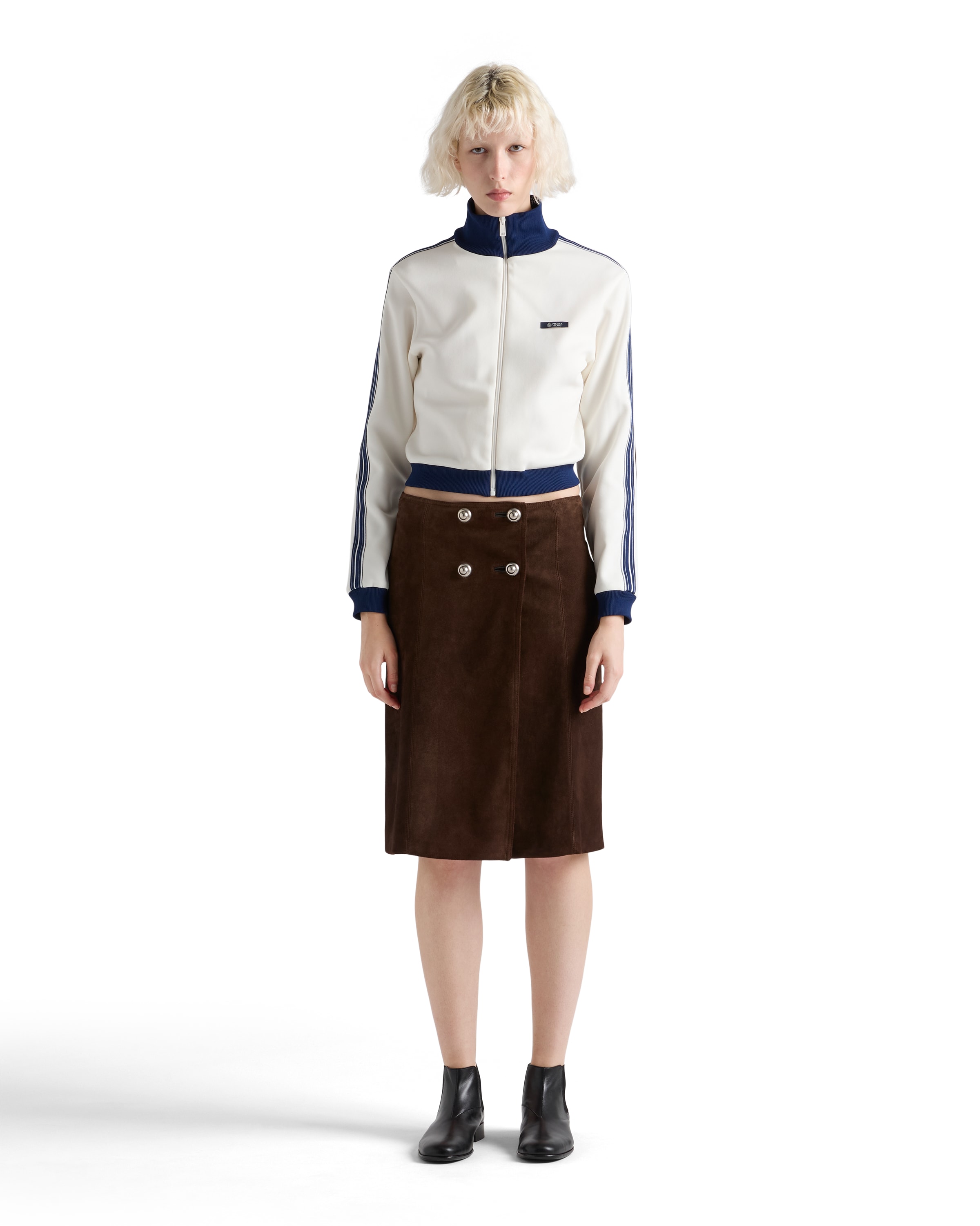Prada Single-breasted Cotton Blazer In White