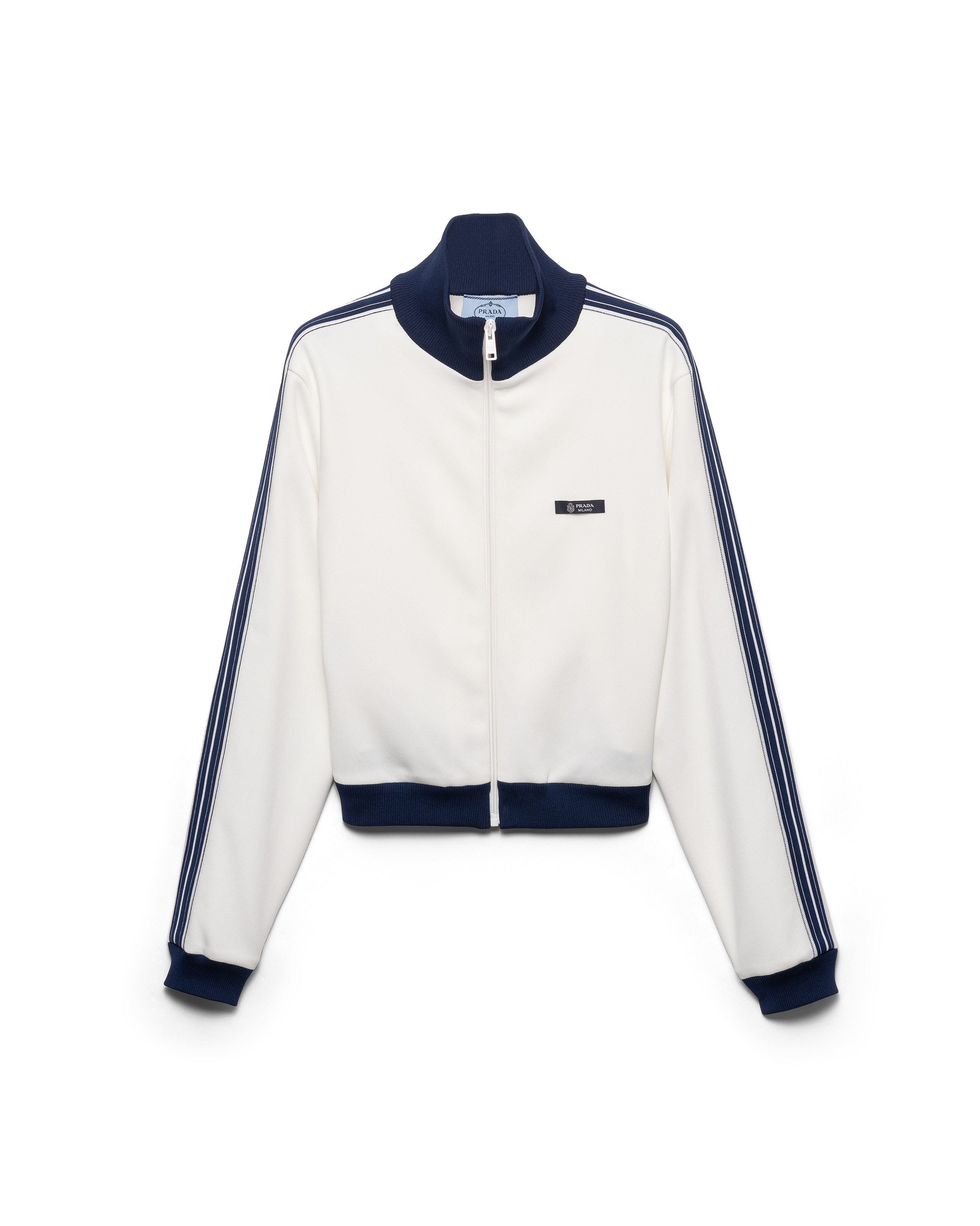 Prada Single-breasted Cotton Blazer In White