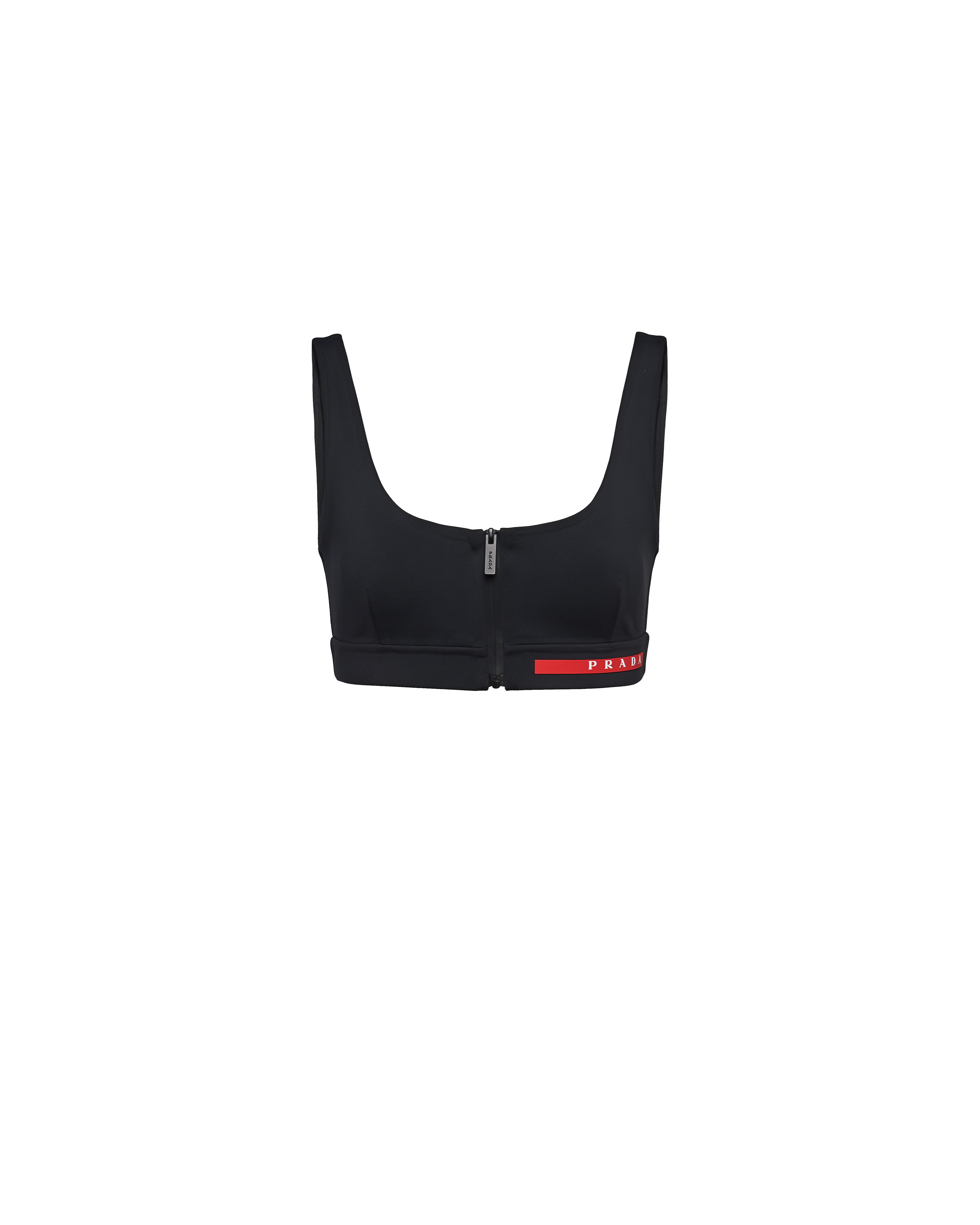 Prada Front Zipper Opening And Closing Vest In Black