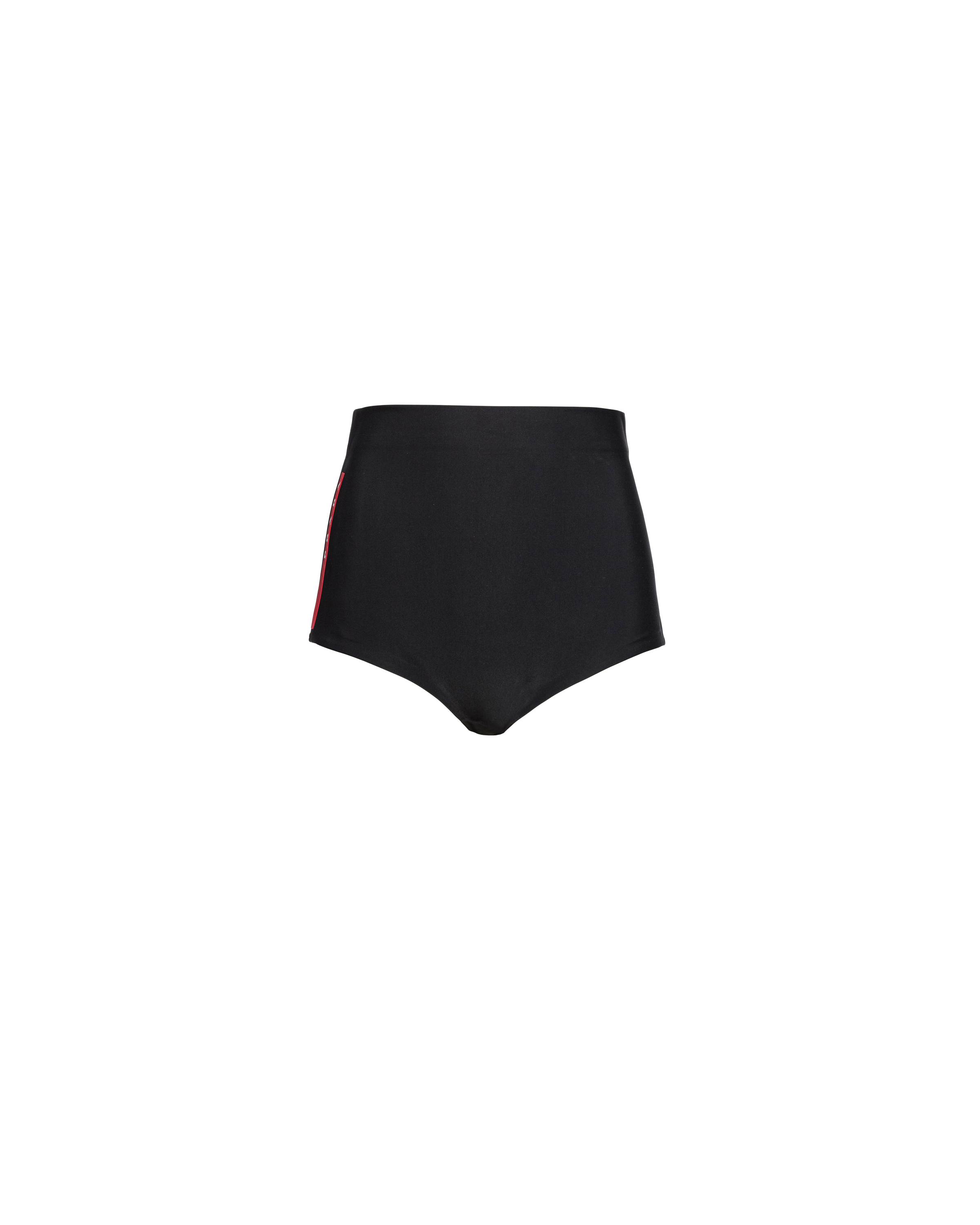 Prada Stretch Jersey Swim Shorts In Black