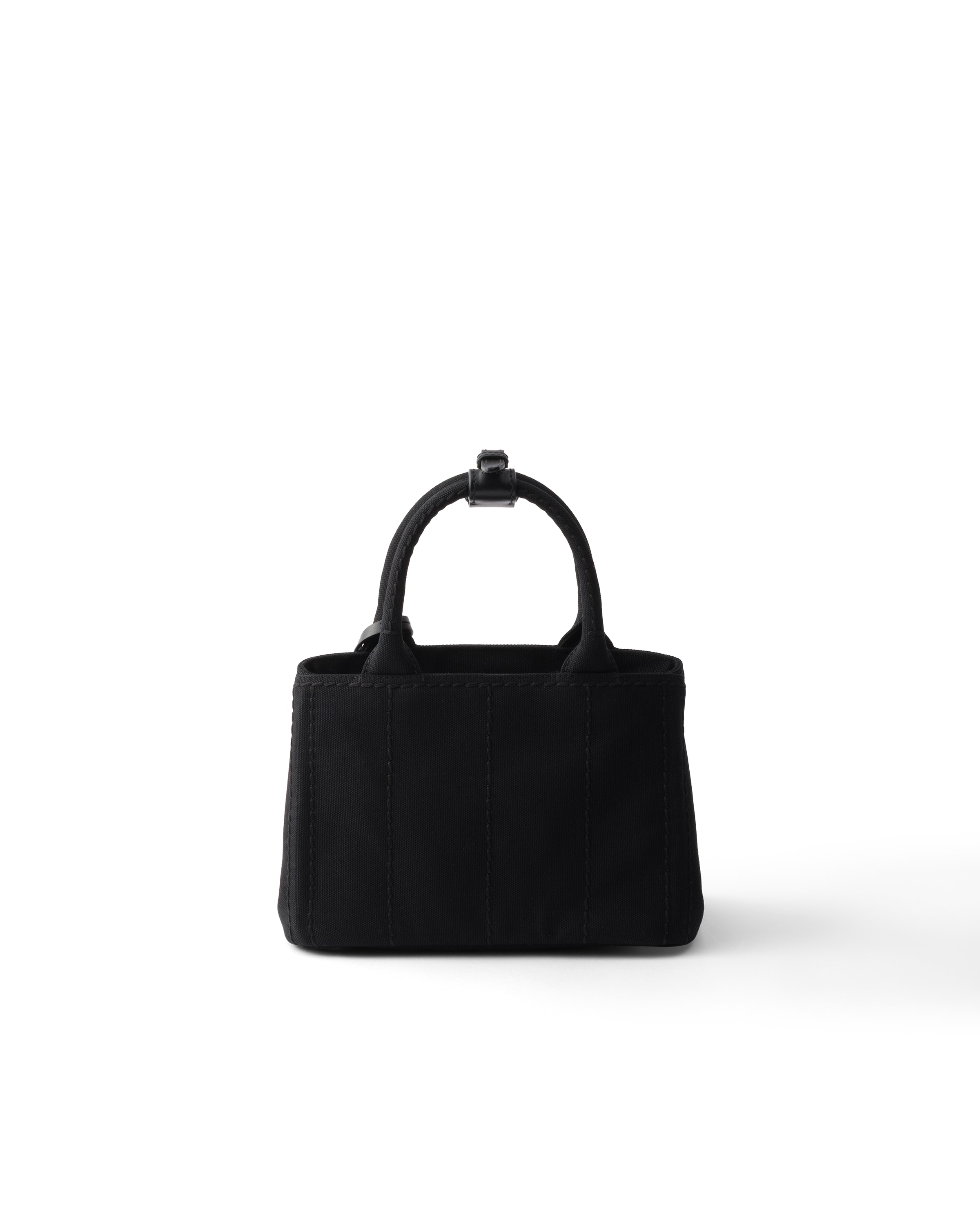Prada Women's Jardiniere Small Cotton Canvas Top Handle Bag In Black