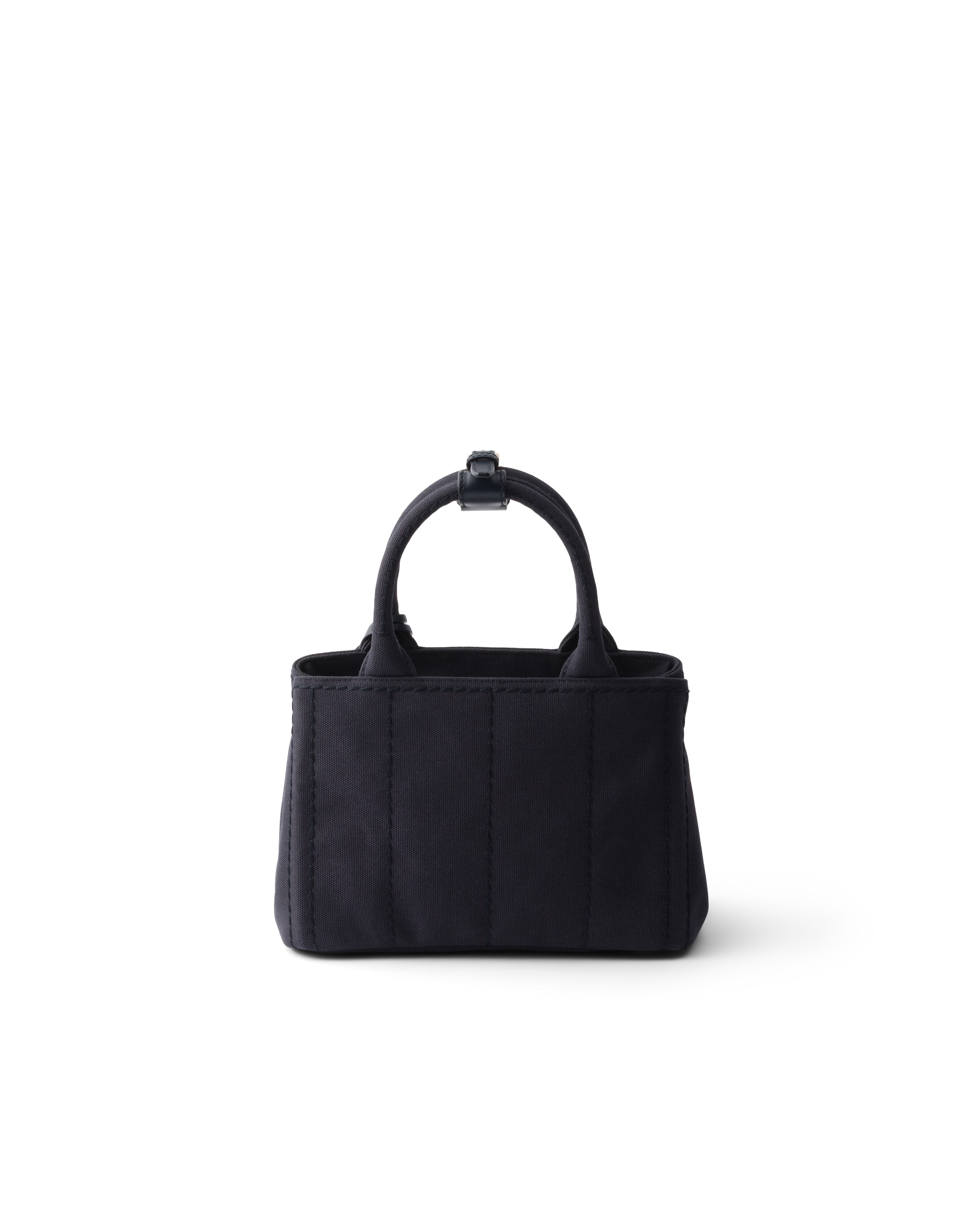 Prada Women's Jardiniere Small Cotton Canvas Top Handle Bag In Black