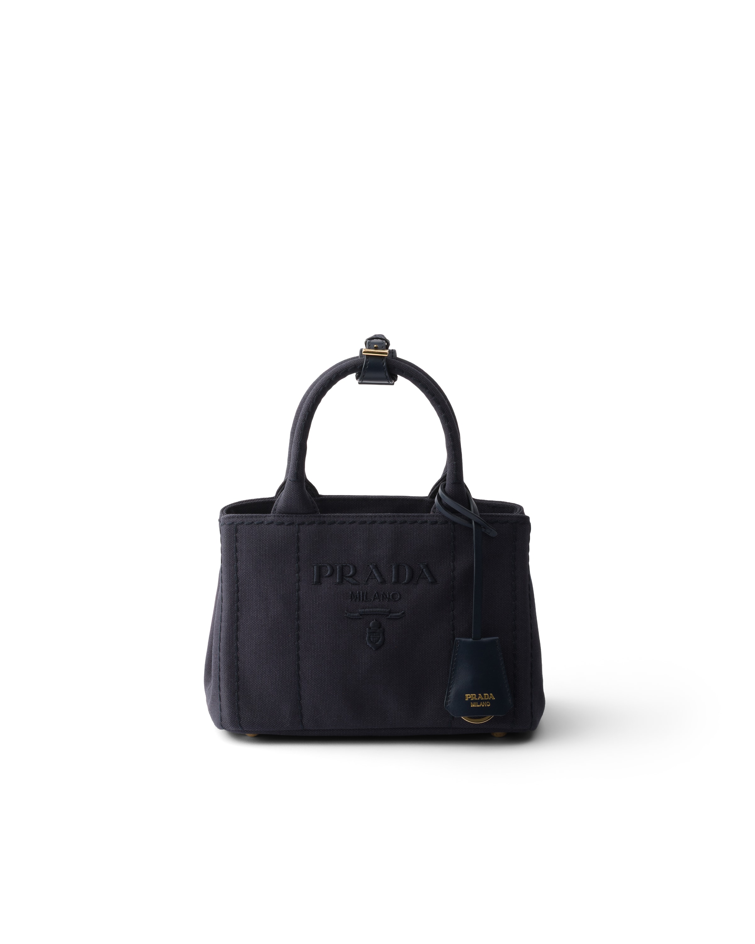 Prada Jardinière Cotton Canvas Mini-bag In Blue