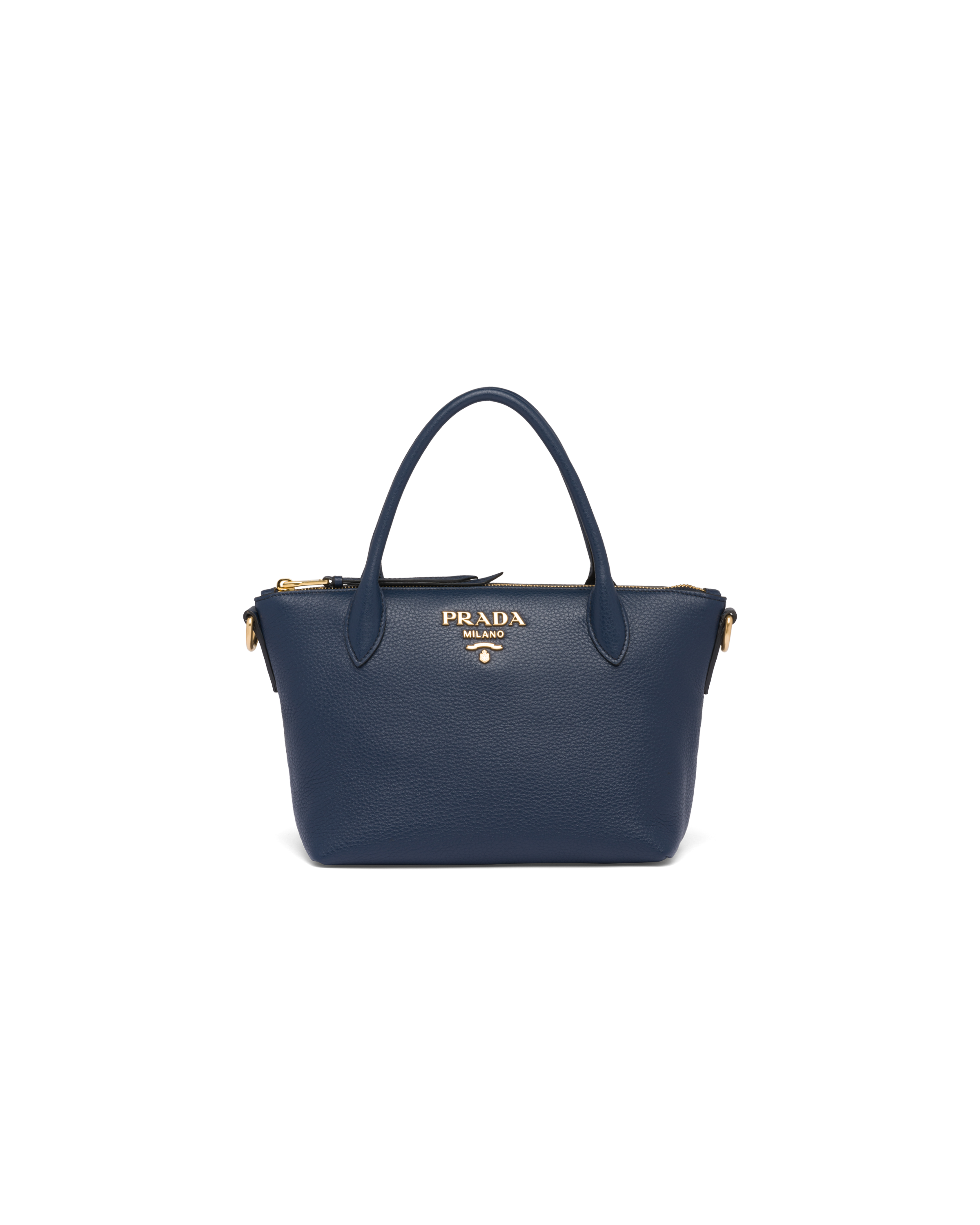 prada blue leather bag