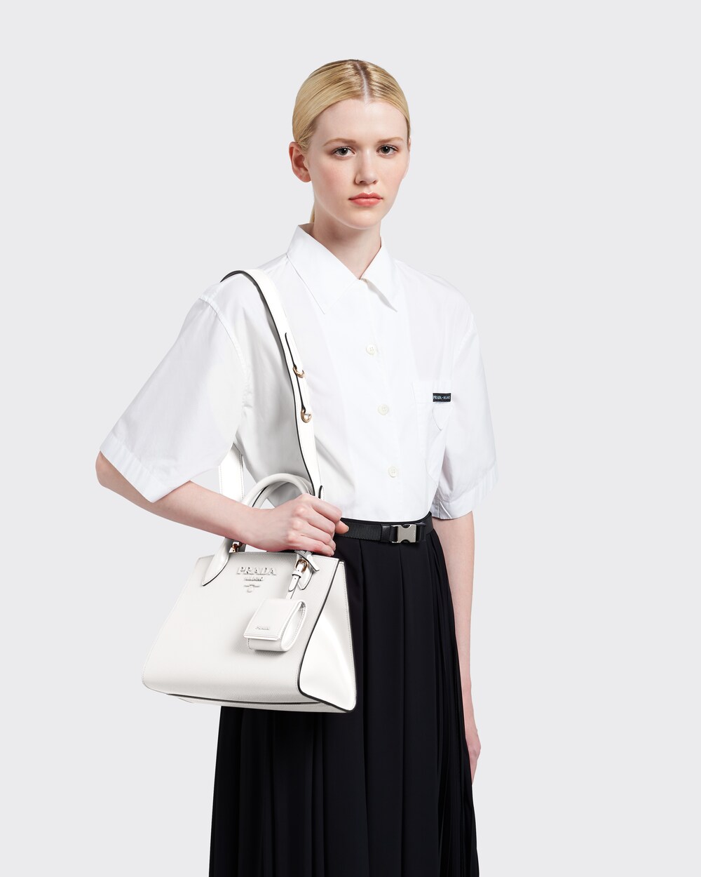 Monochrome prada bag clearance