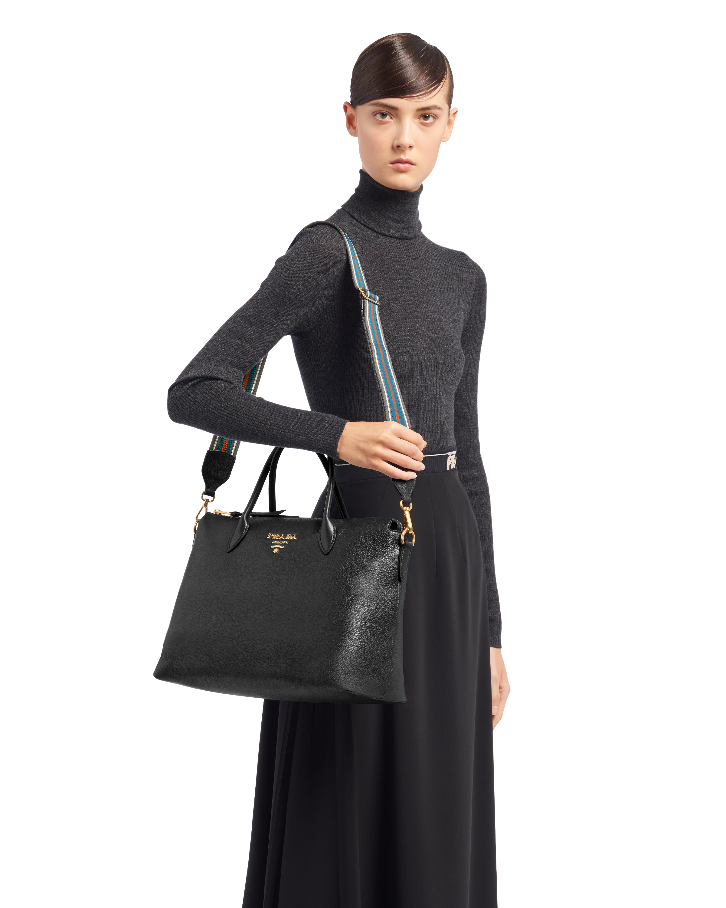 prada leather handbag