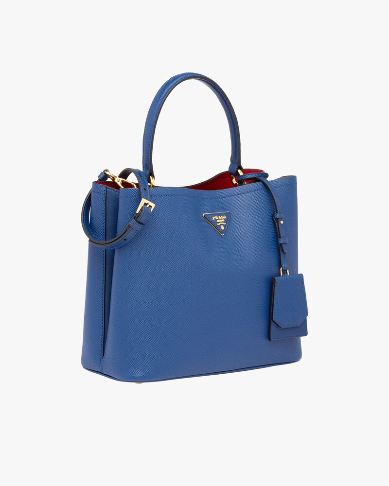 prada blue leather bag