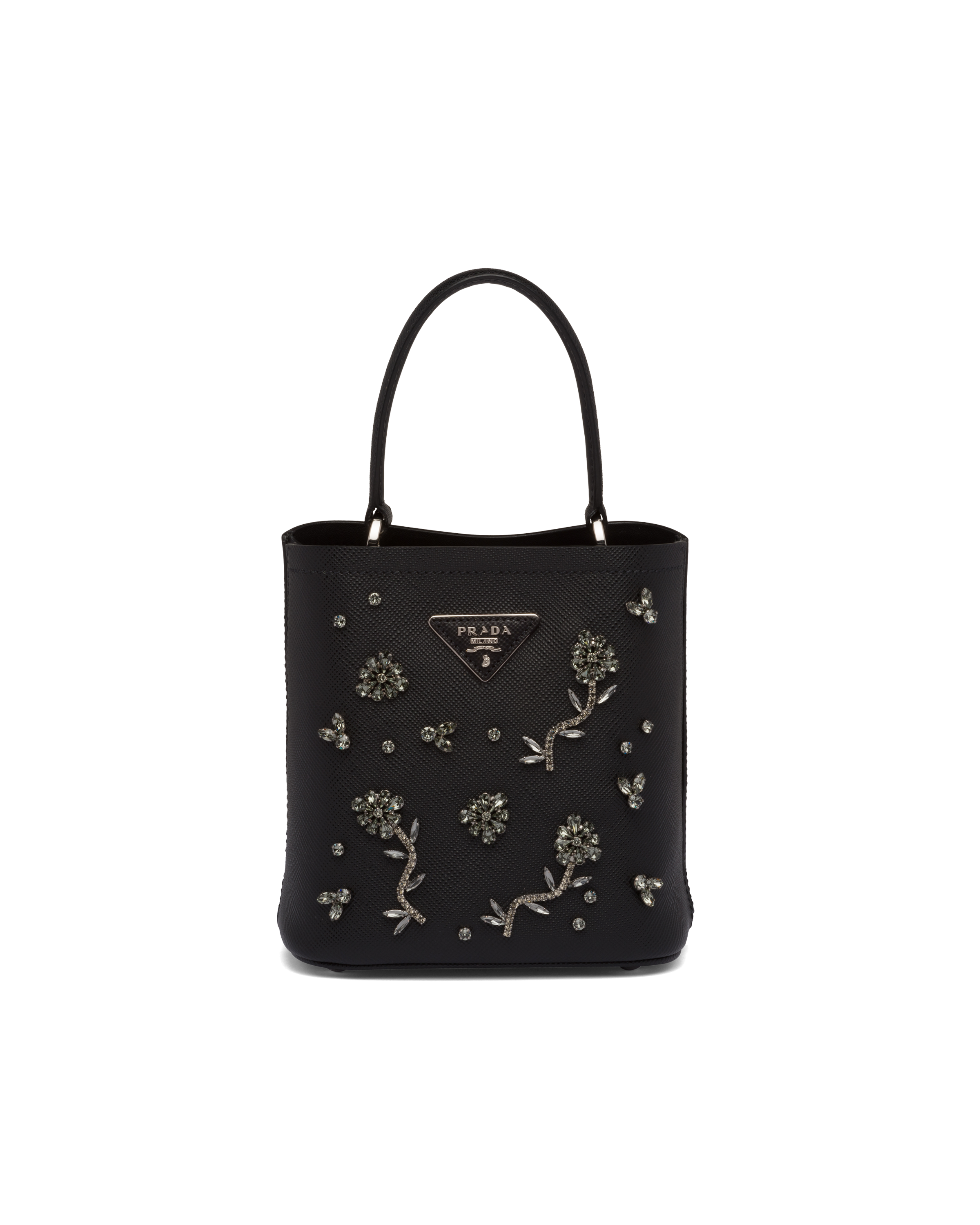 prada floral tote bag